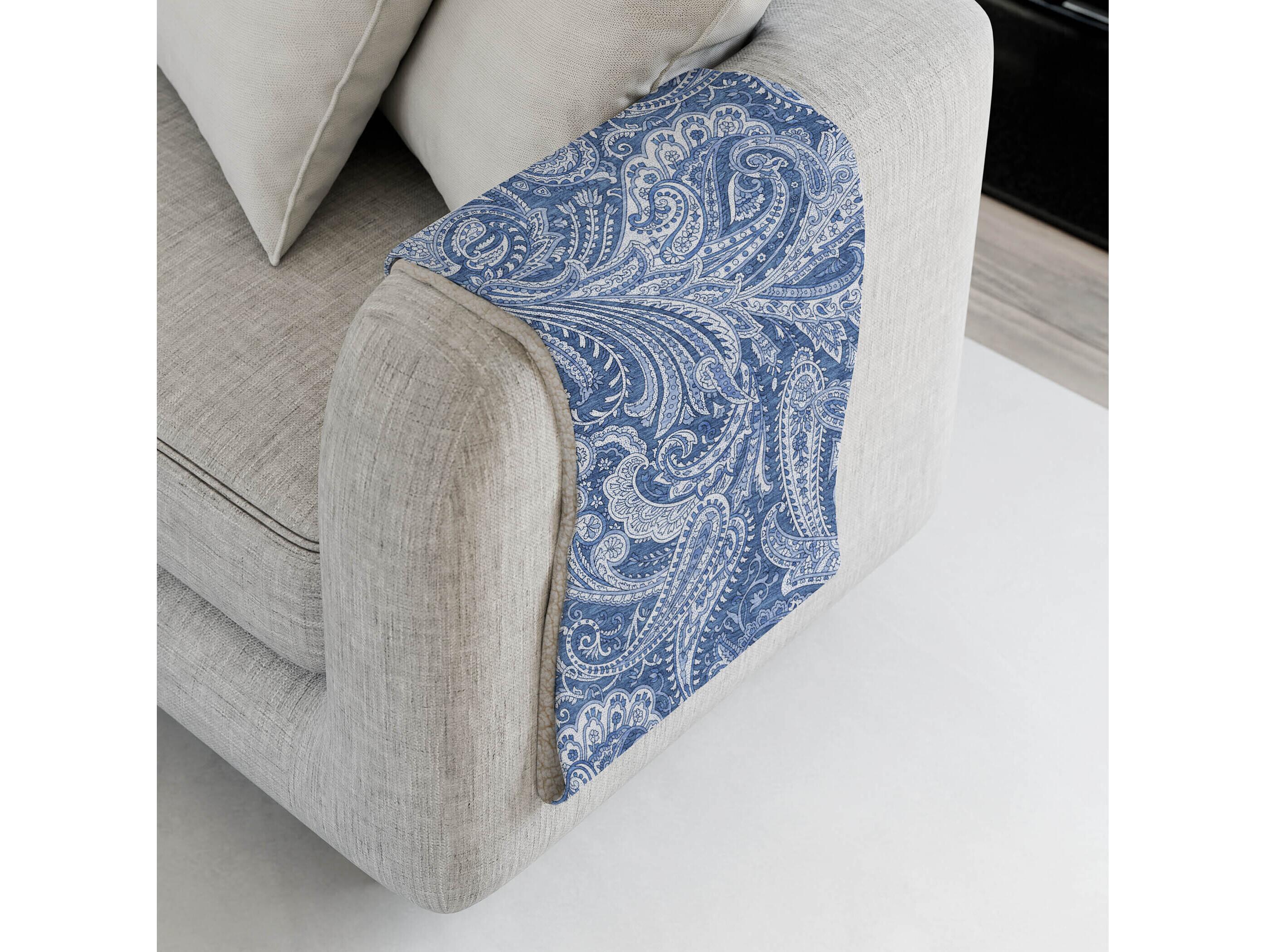 Dalyn Sherpa Blue Polyester Throw