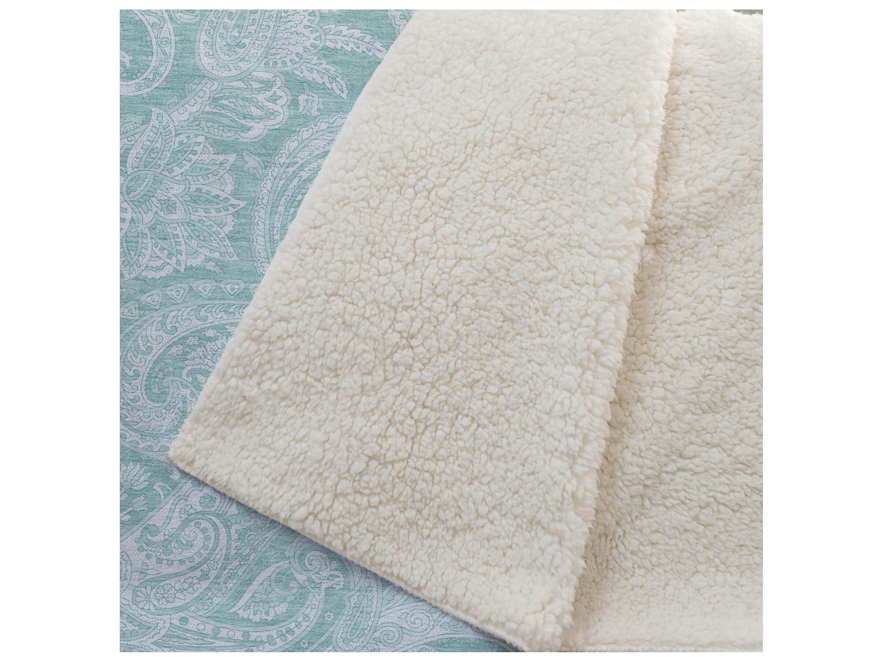 Dalyn Sherpa Teal Polyester Throw