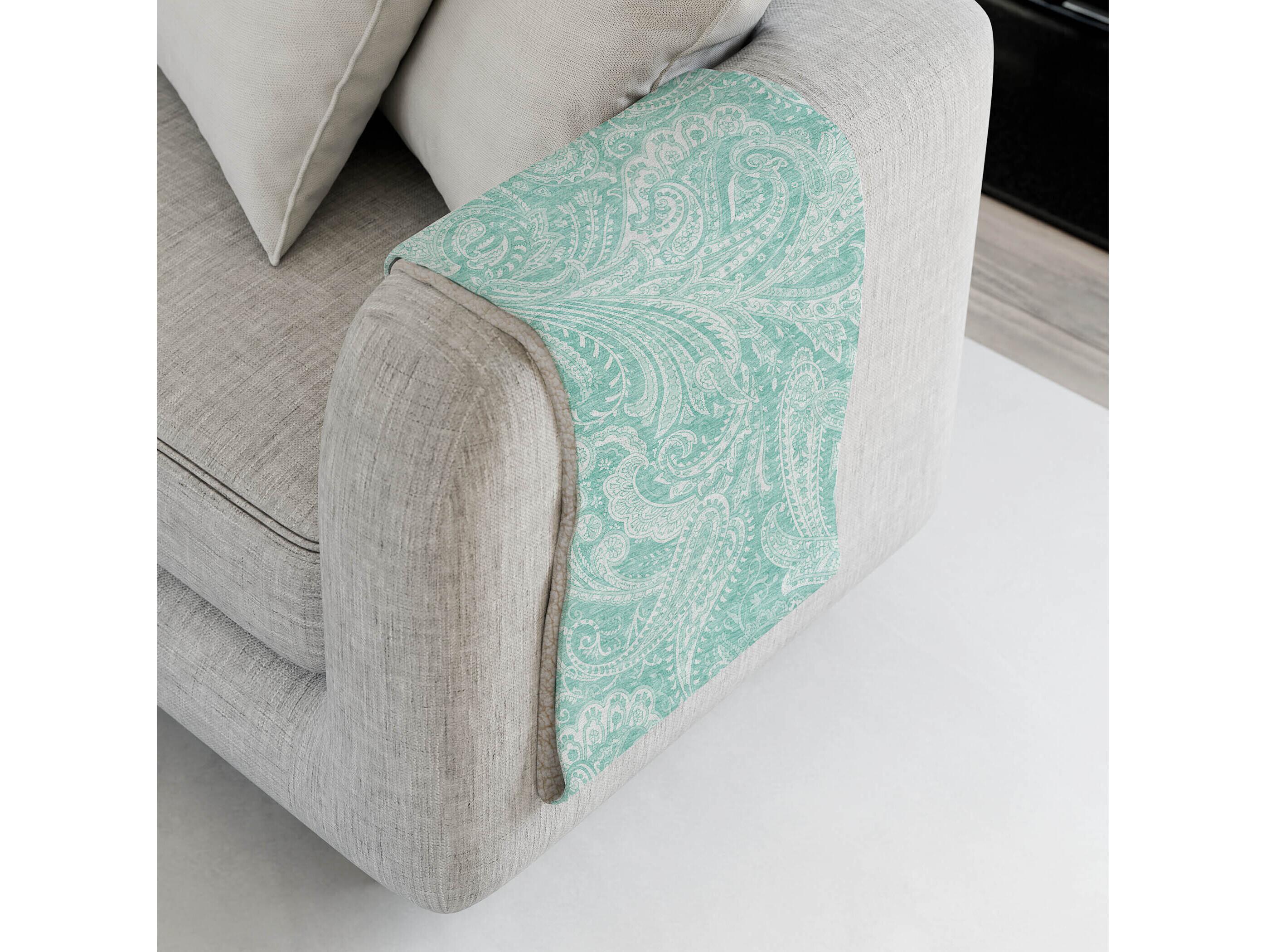 Dalyn Sherpa Teal Polyester Throw