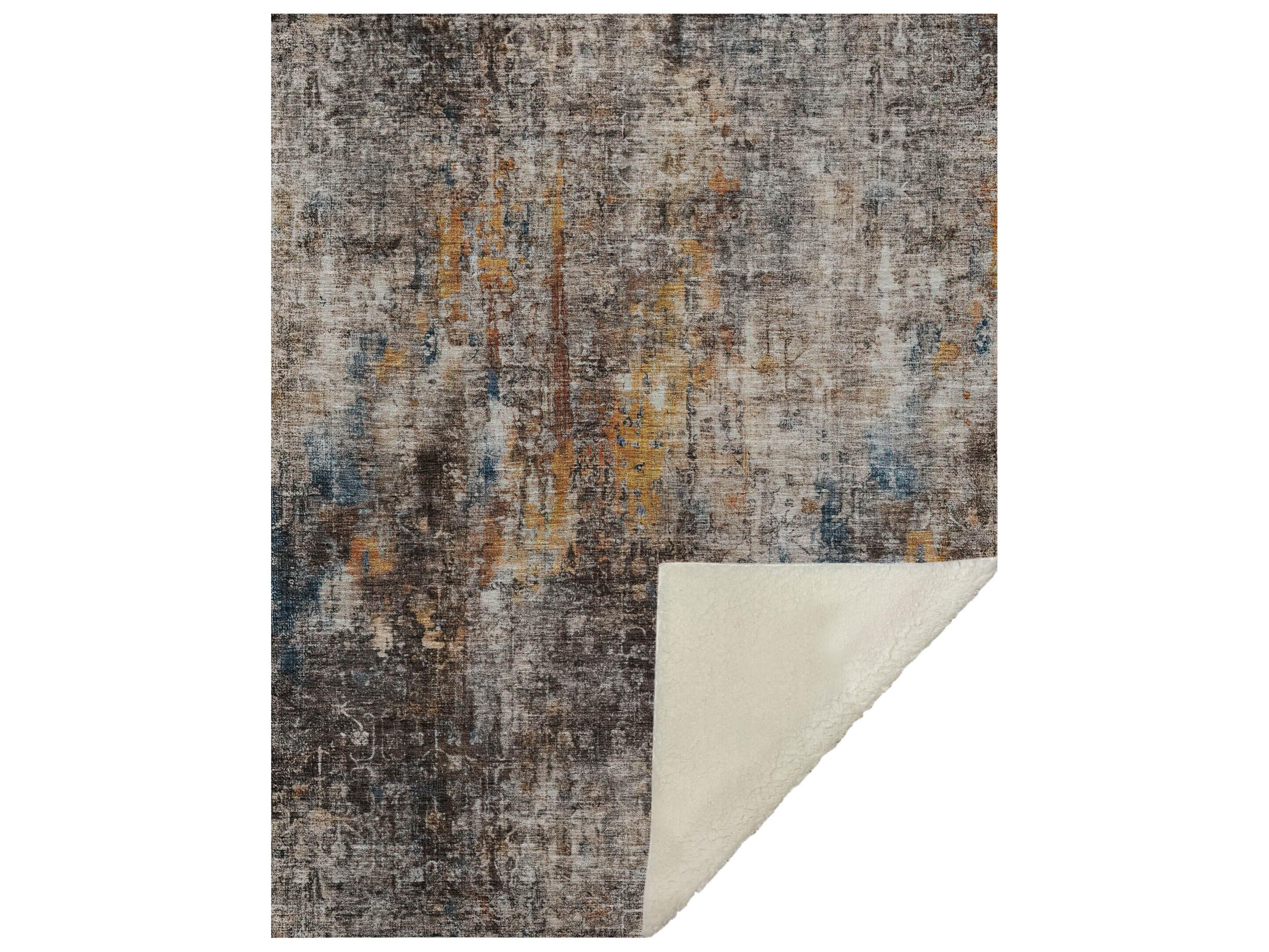 Dalyn Sherpa Brown Polyester Throw