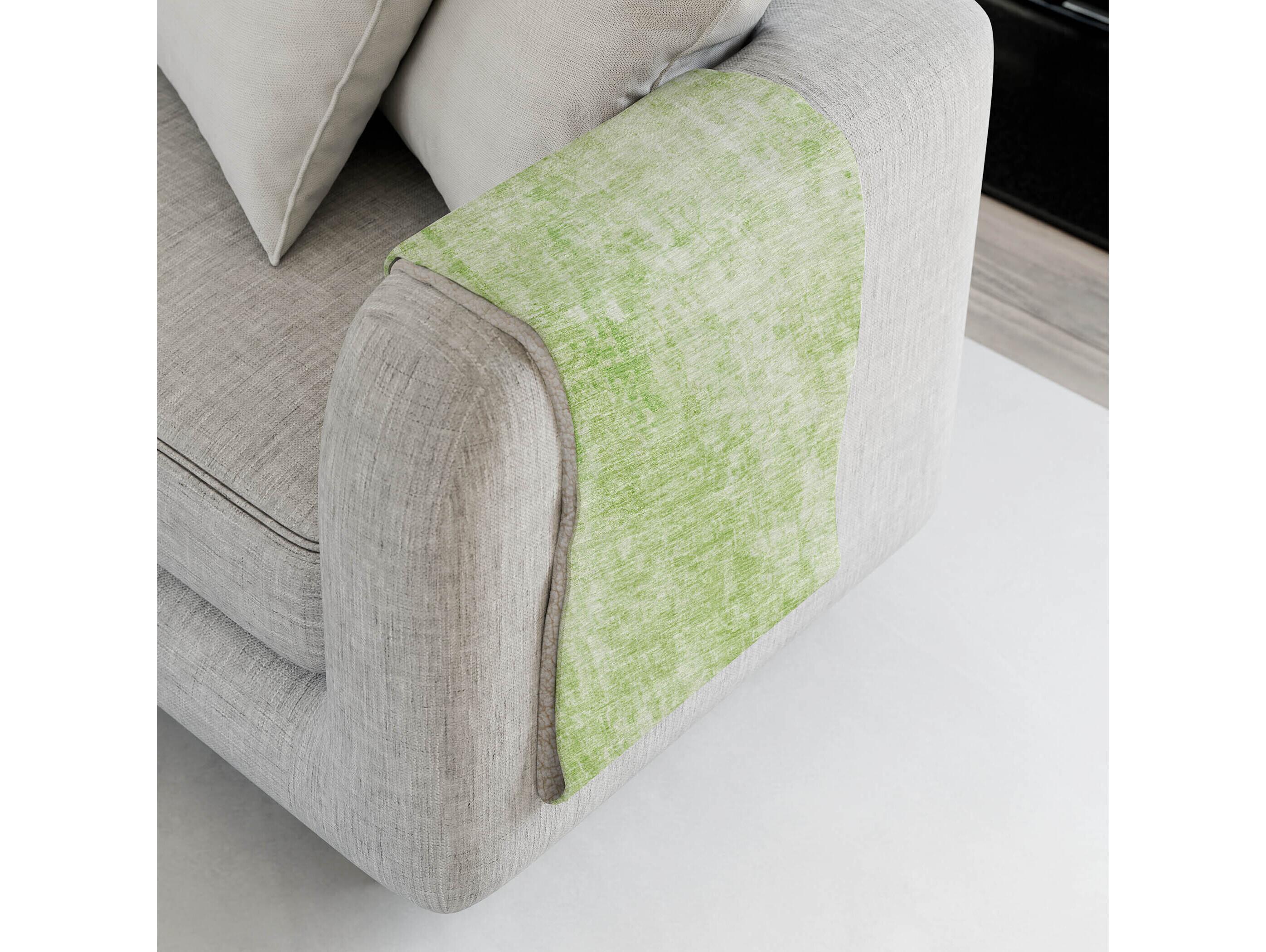 Dalyn Sherpa Green Polyester Throw