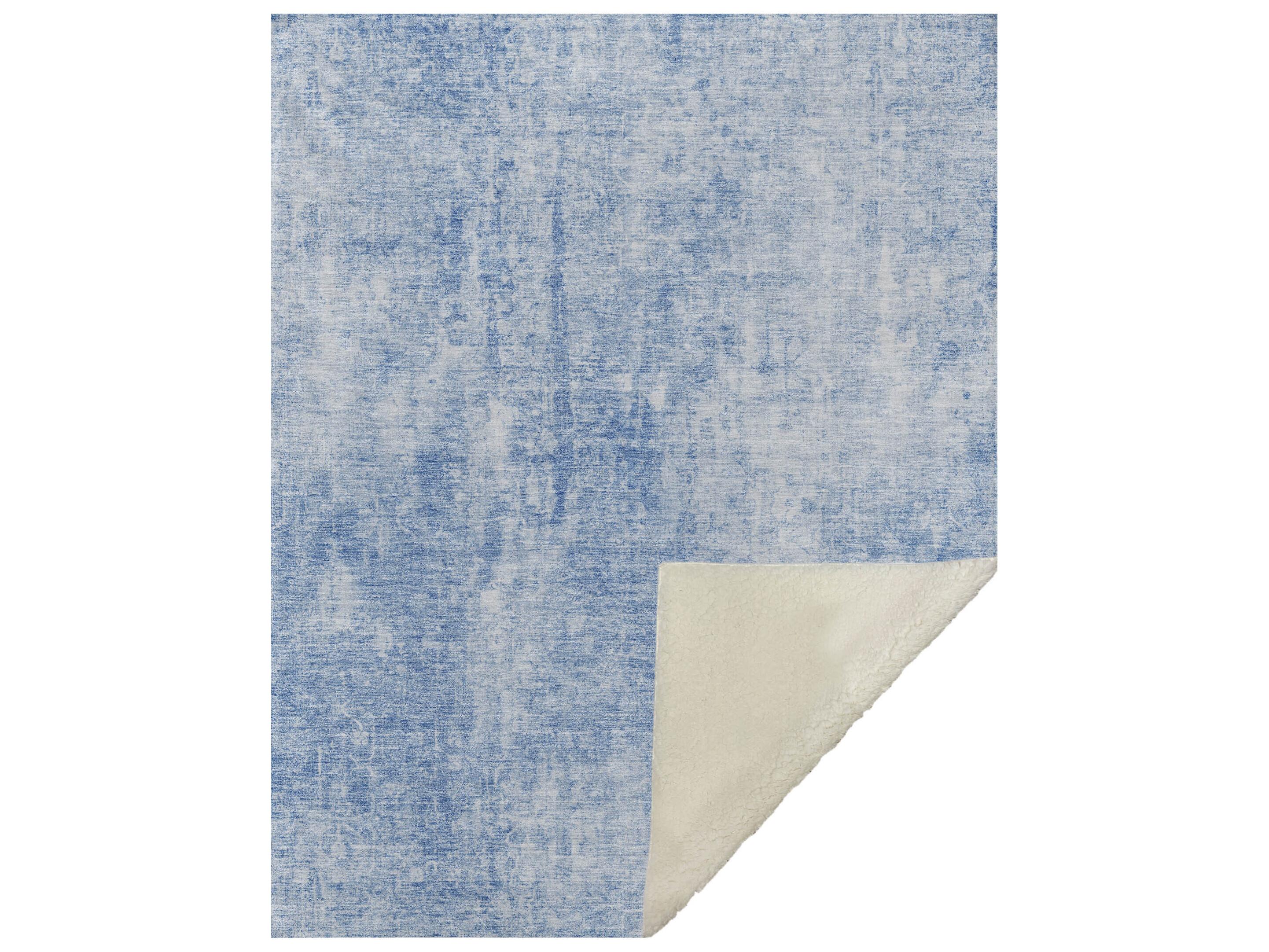 Dalyn Sherpa Blue Polyester Throw