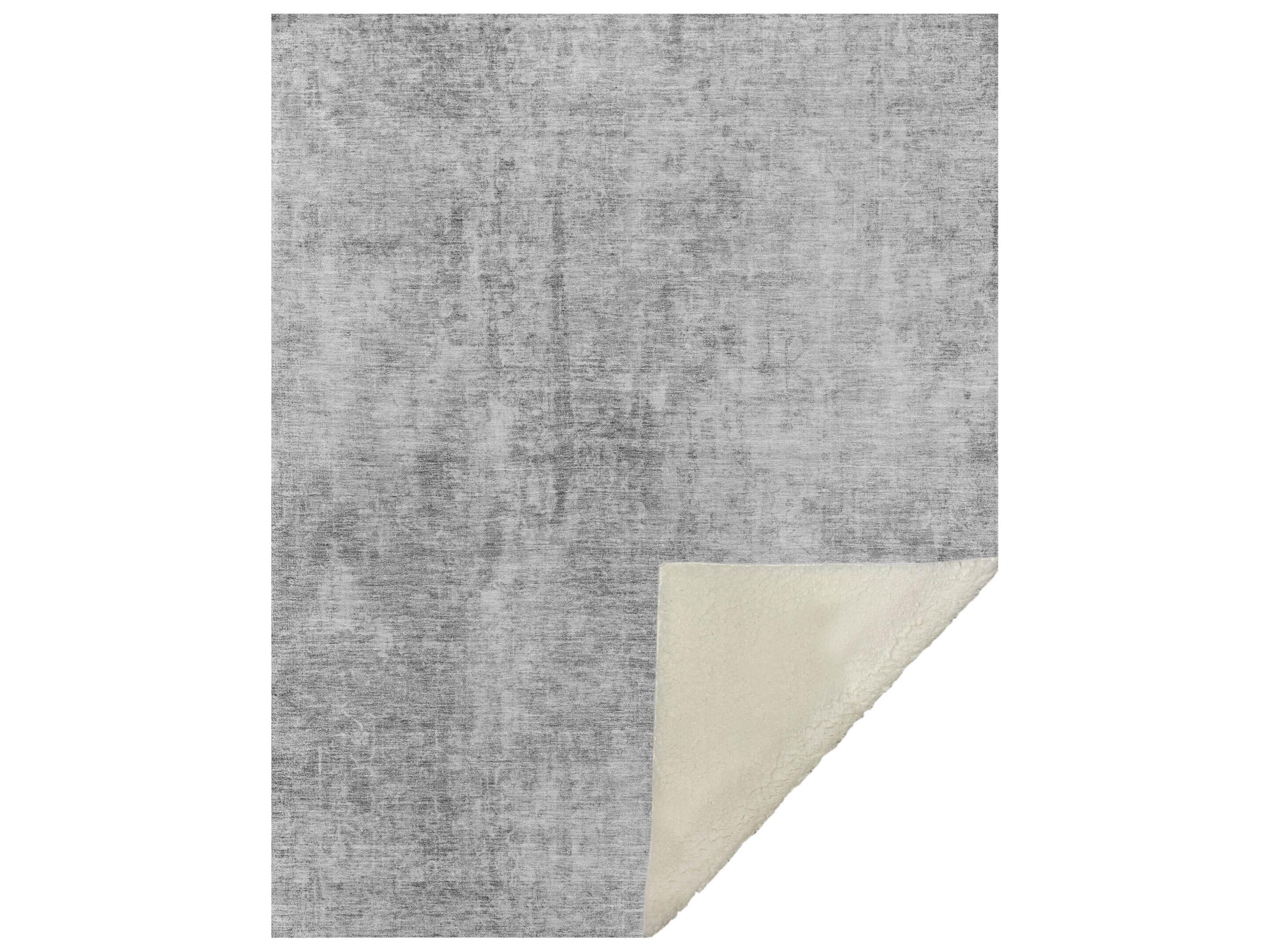 Dalyn Sherpa Gray Polyester Throw