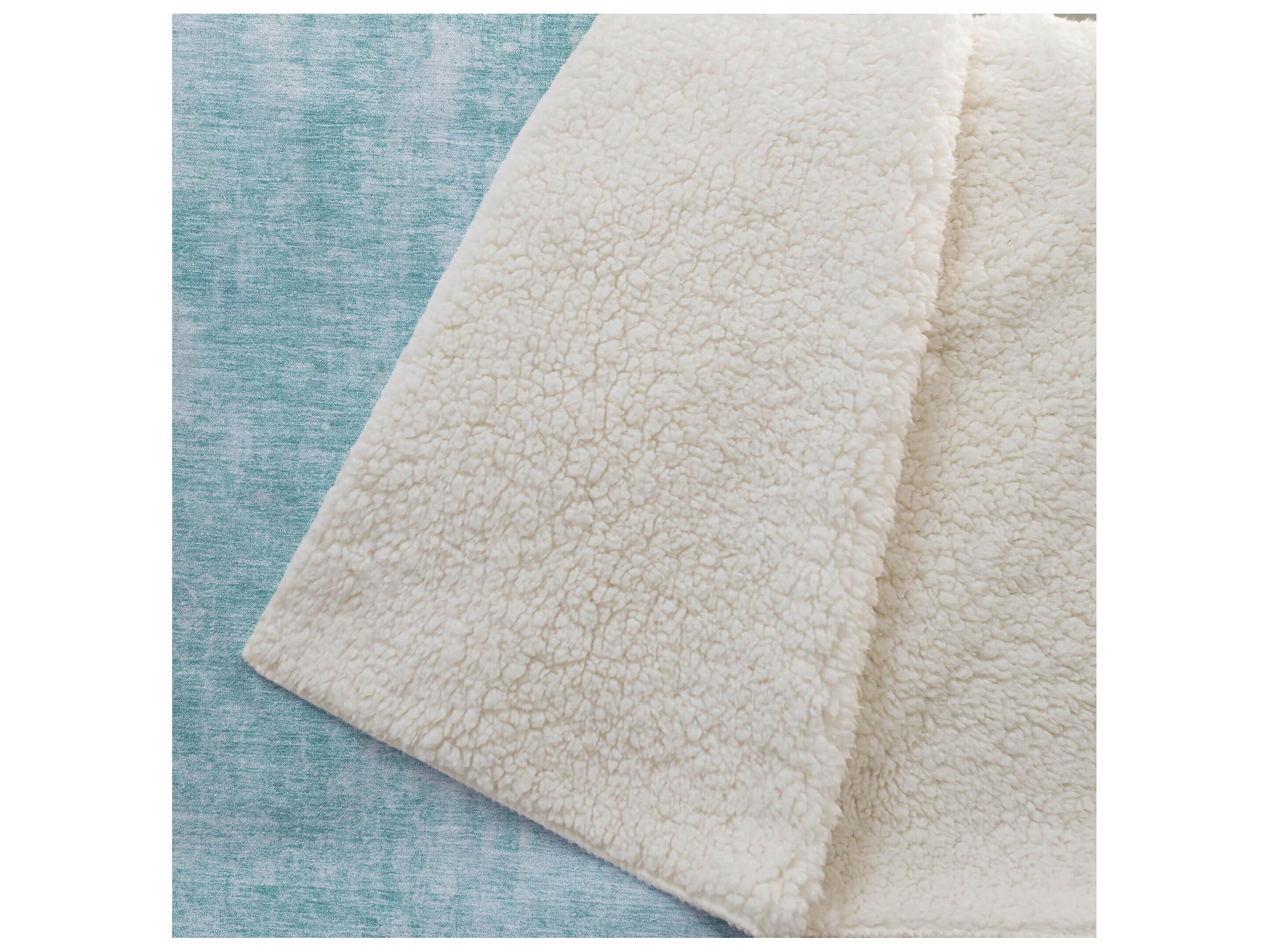 Dalyn Sherpa Teal Polyester Throw
