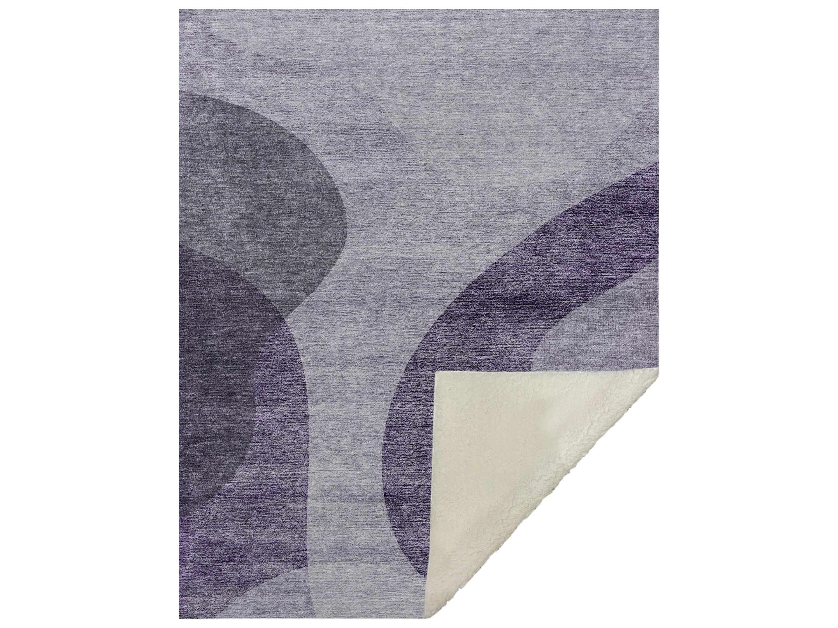 Dalyn Sherpa Purple Polyester Throw
