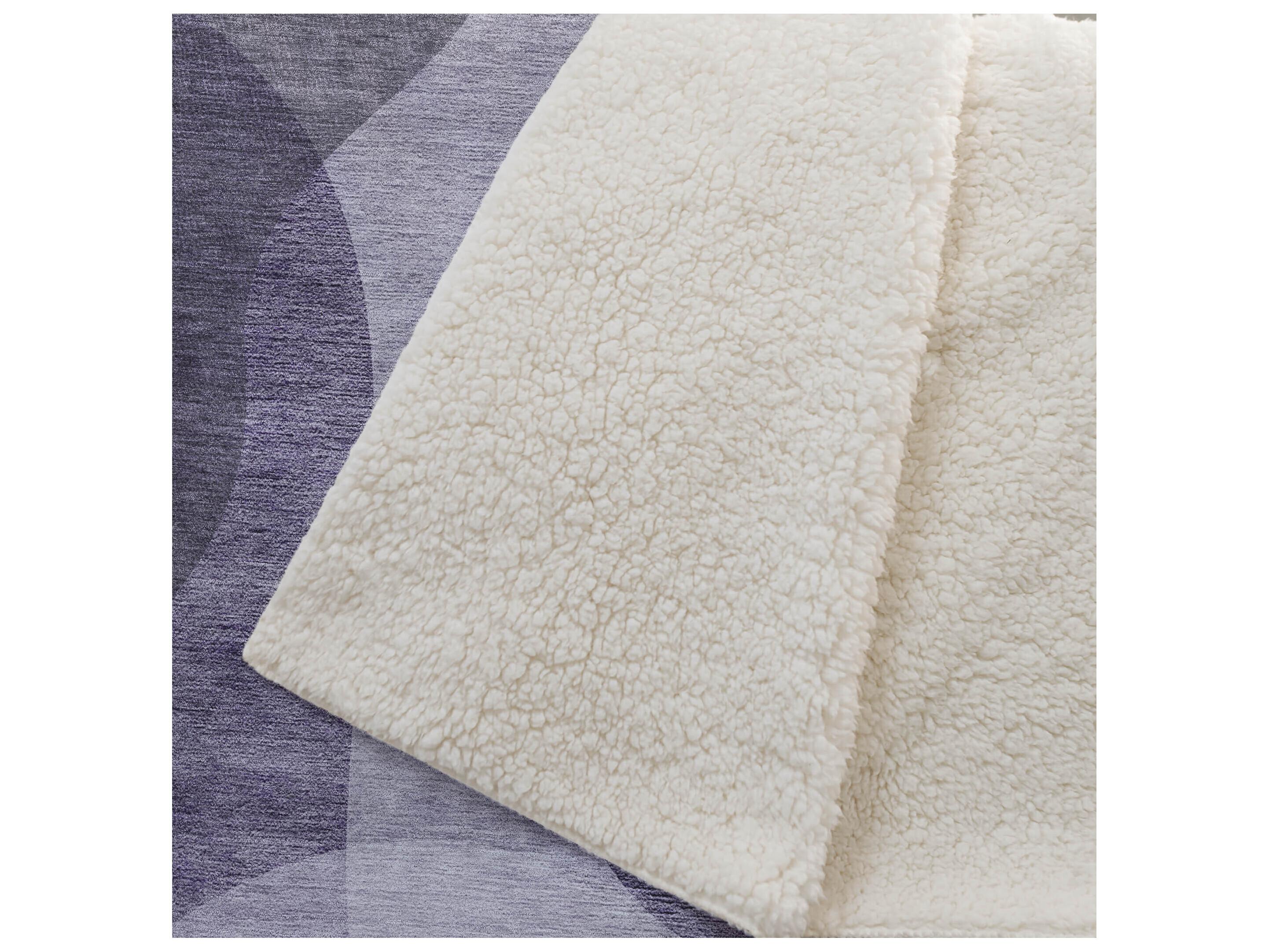 Dalyn Sherpa Purple Polyester Throw