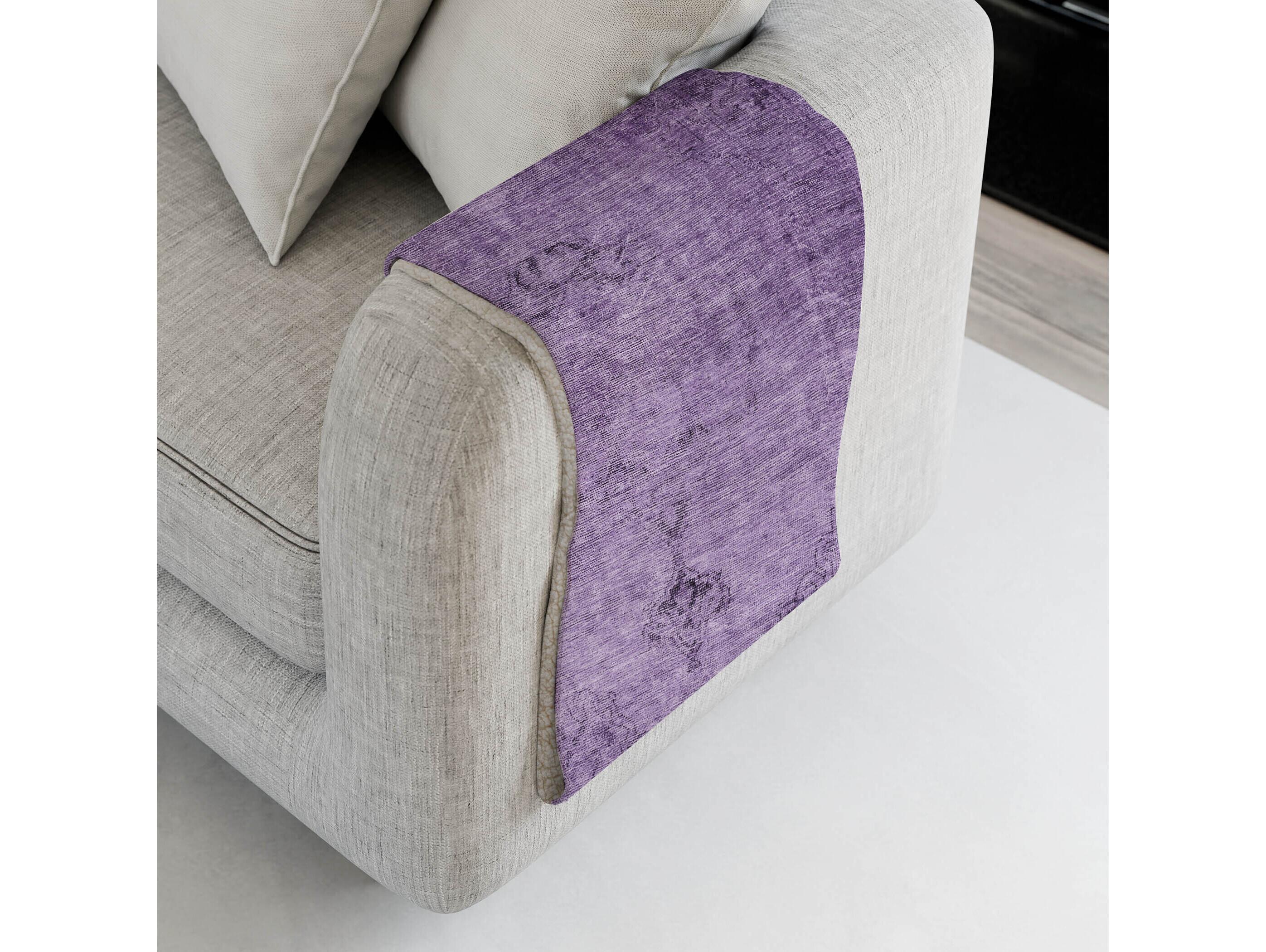 Dalyn Sherpa Purple Polyester Throw