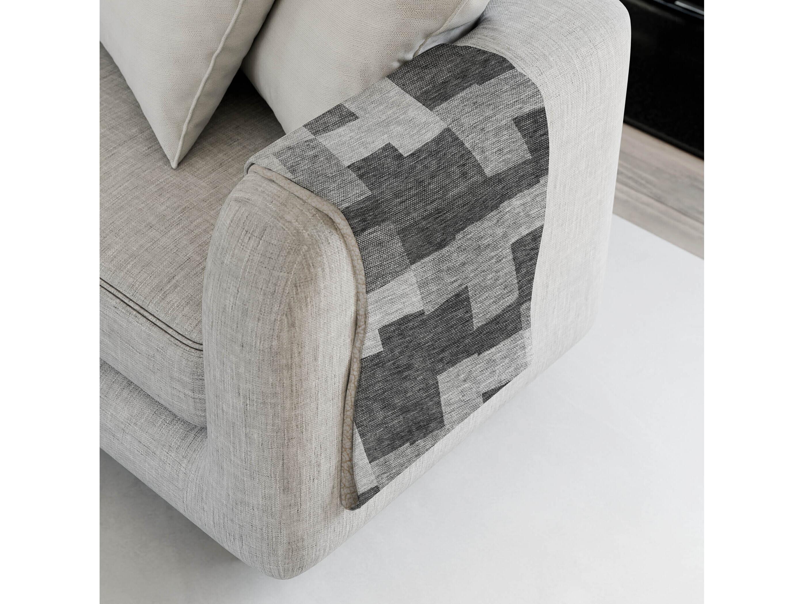 Dalyn Sherpa Gray Polyester Throw