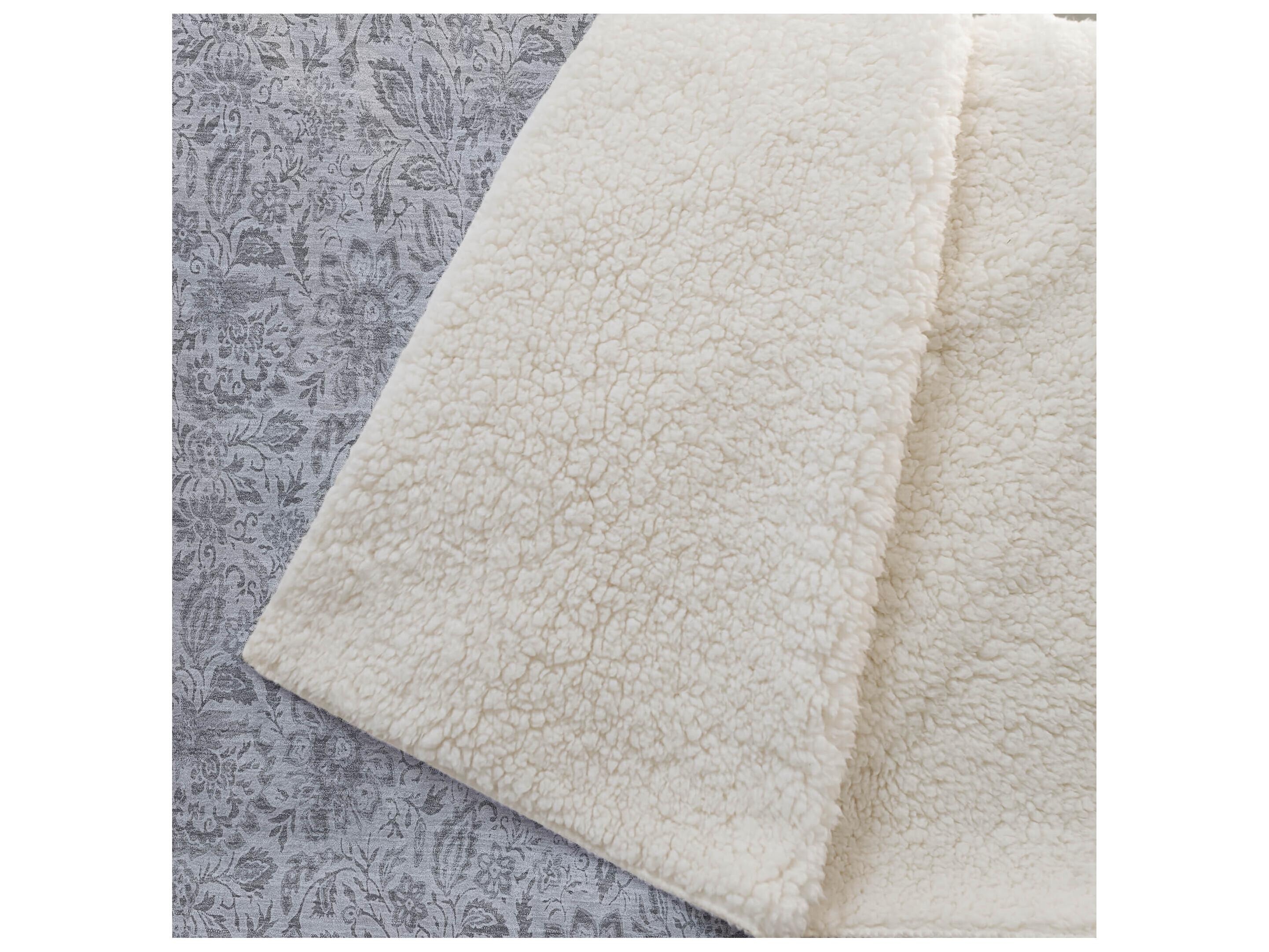 Dalyn Sherpa Gray Polyester Throw