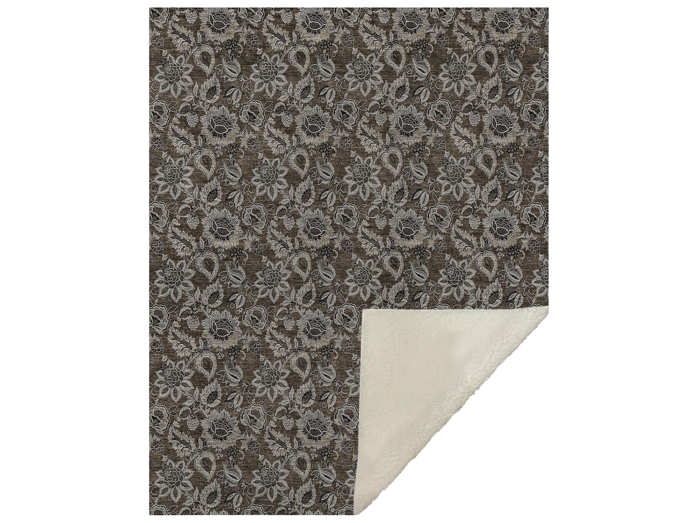 Dalyn Sherpa Brown Polyester Throw