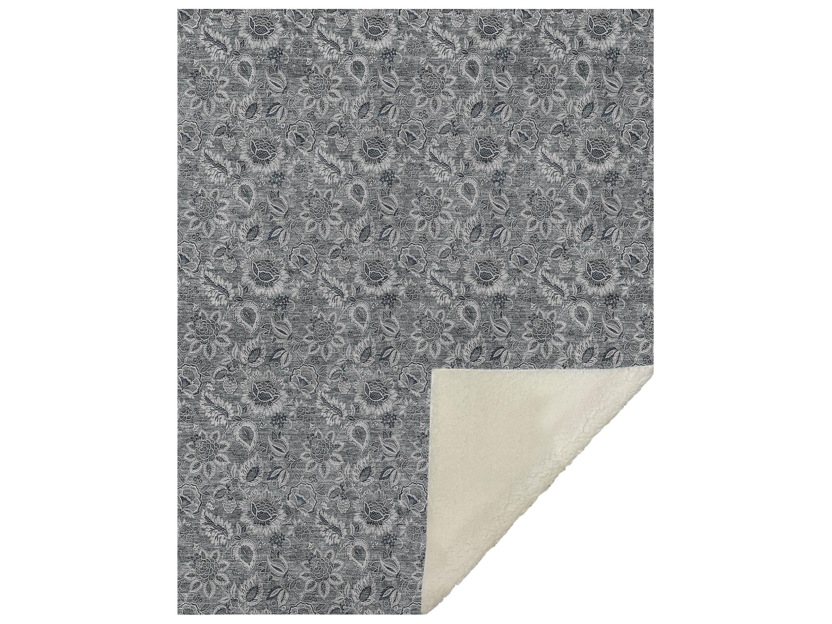Dalyn Sherpa Gray Polyester Throw