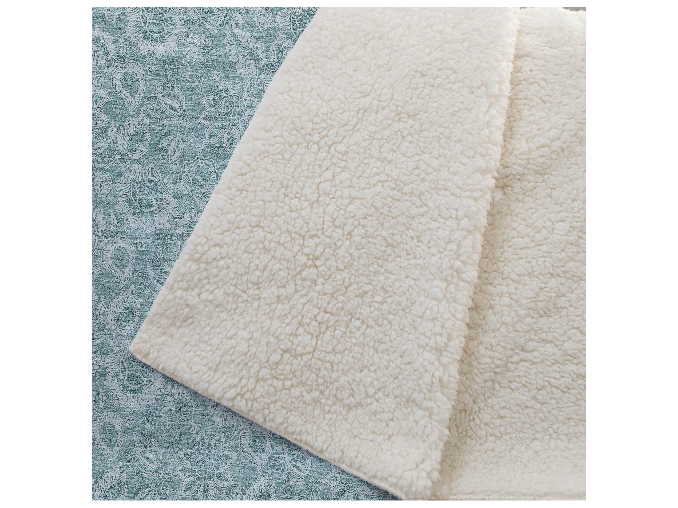 Dalyn Sherpa Teal Polyester Throw