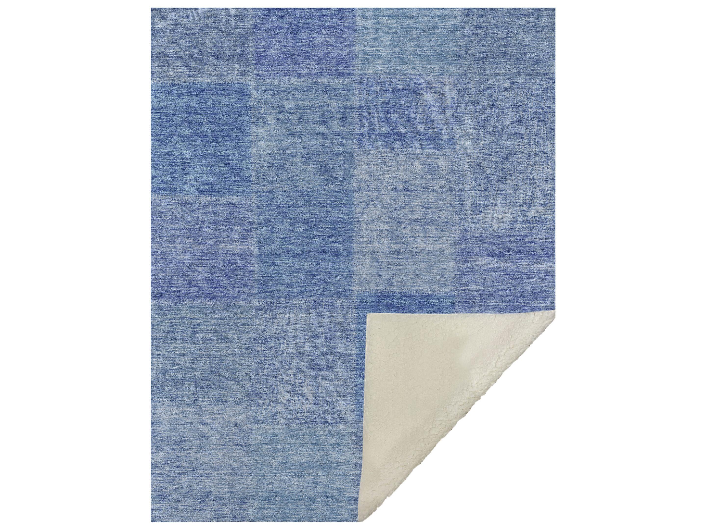 Dalyn Sherpa Blue Polyester Throw
