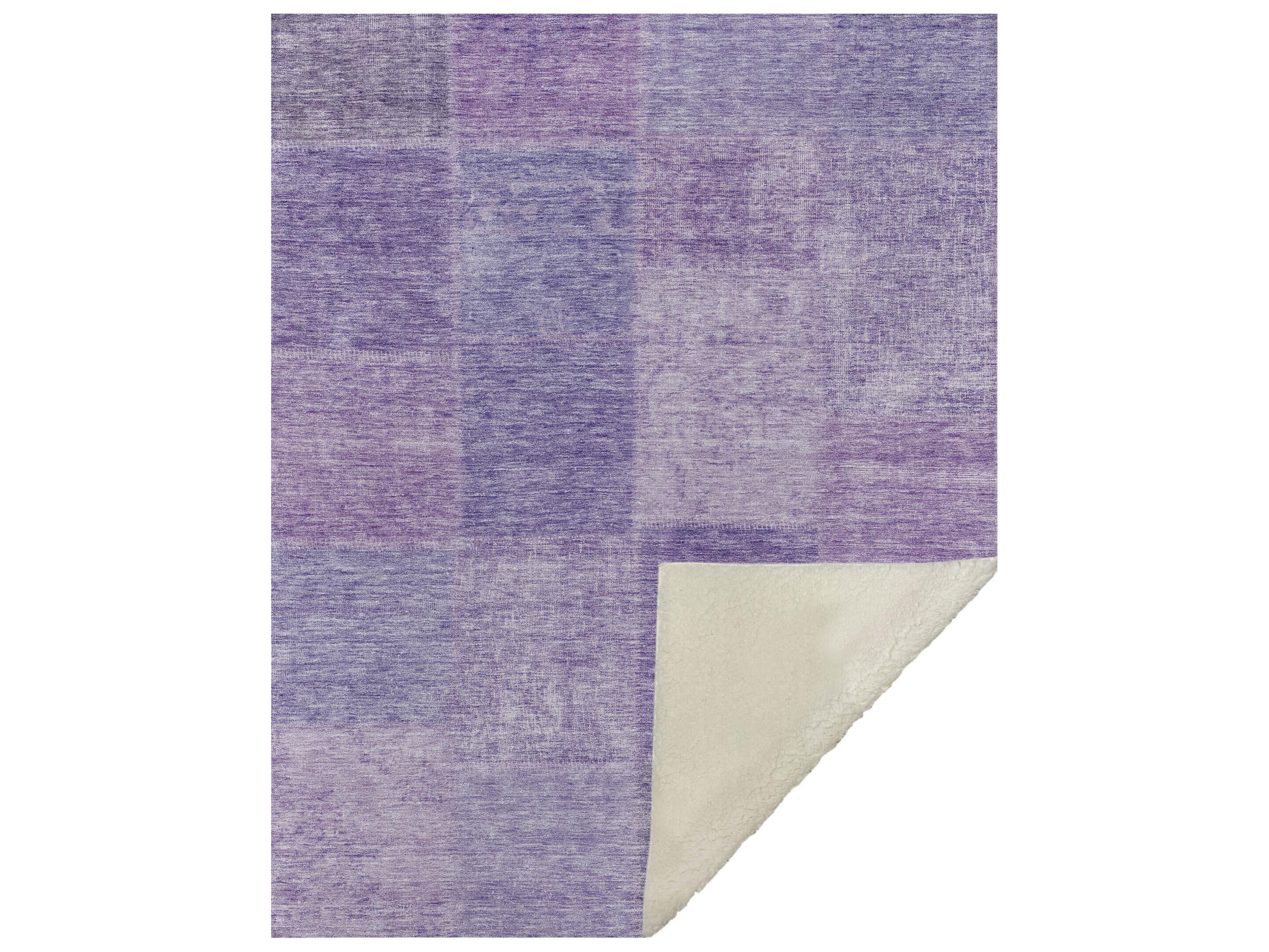 Dalyn Sherpa Purple Polyester Throw