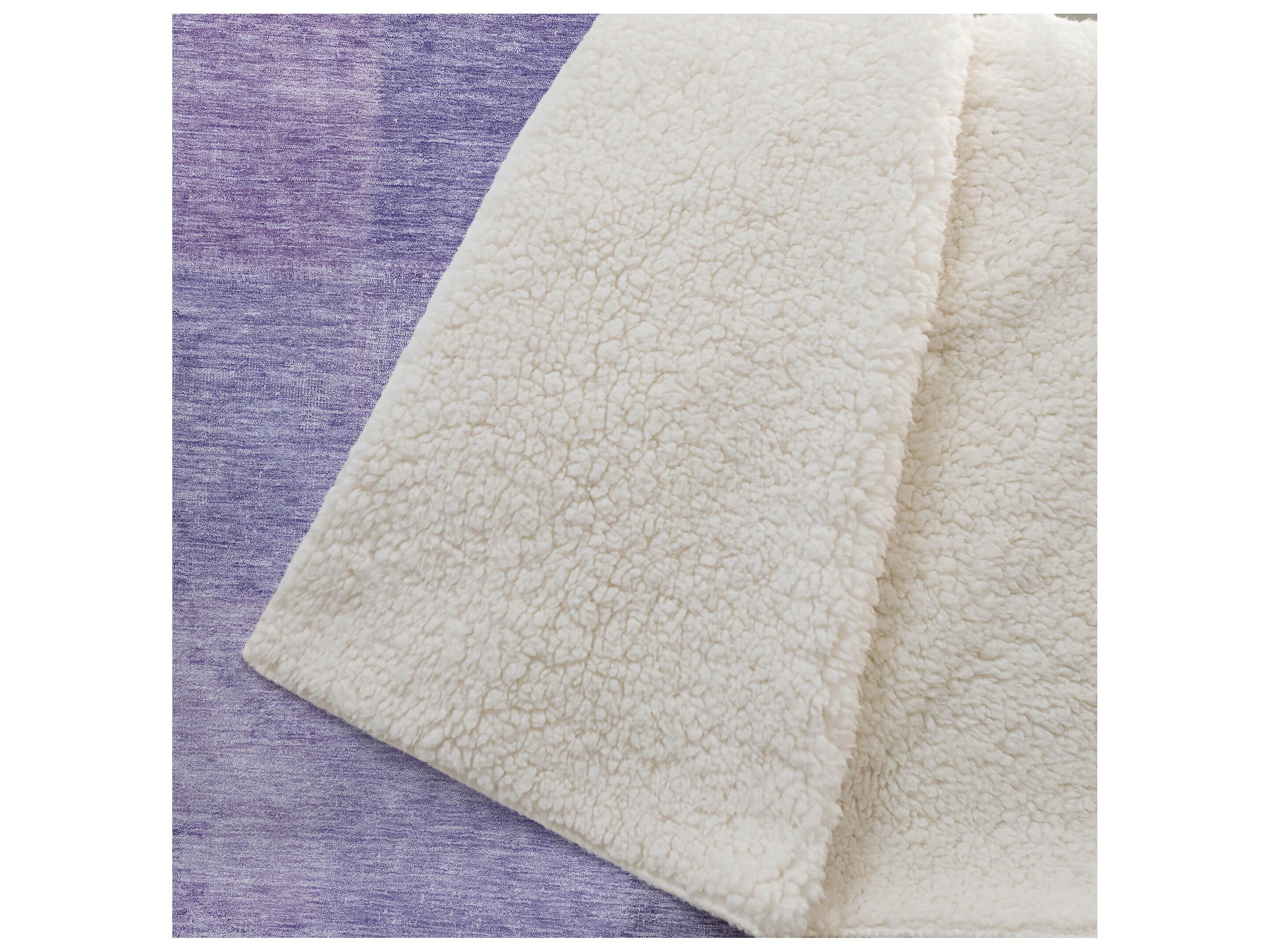 Dalyn Sherpa Purple Polyester Throw