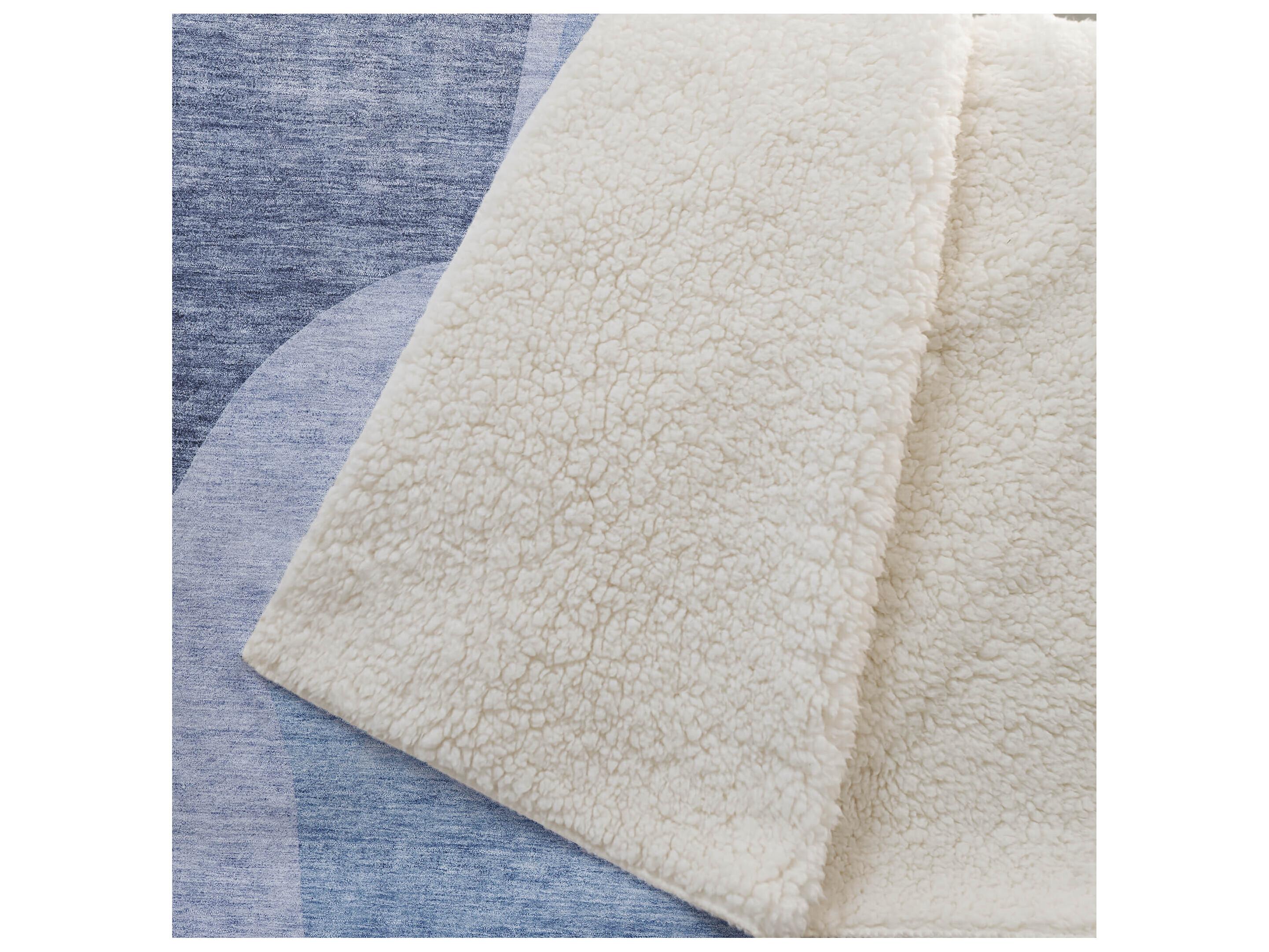 Dalyn Sherpa Blue Polyester Throw