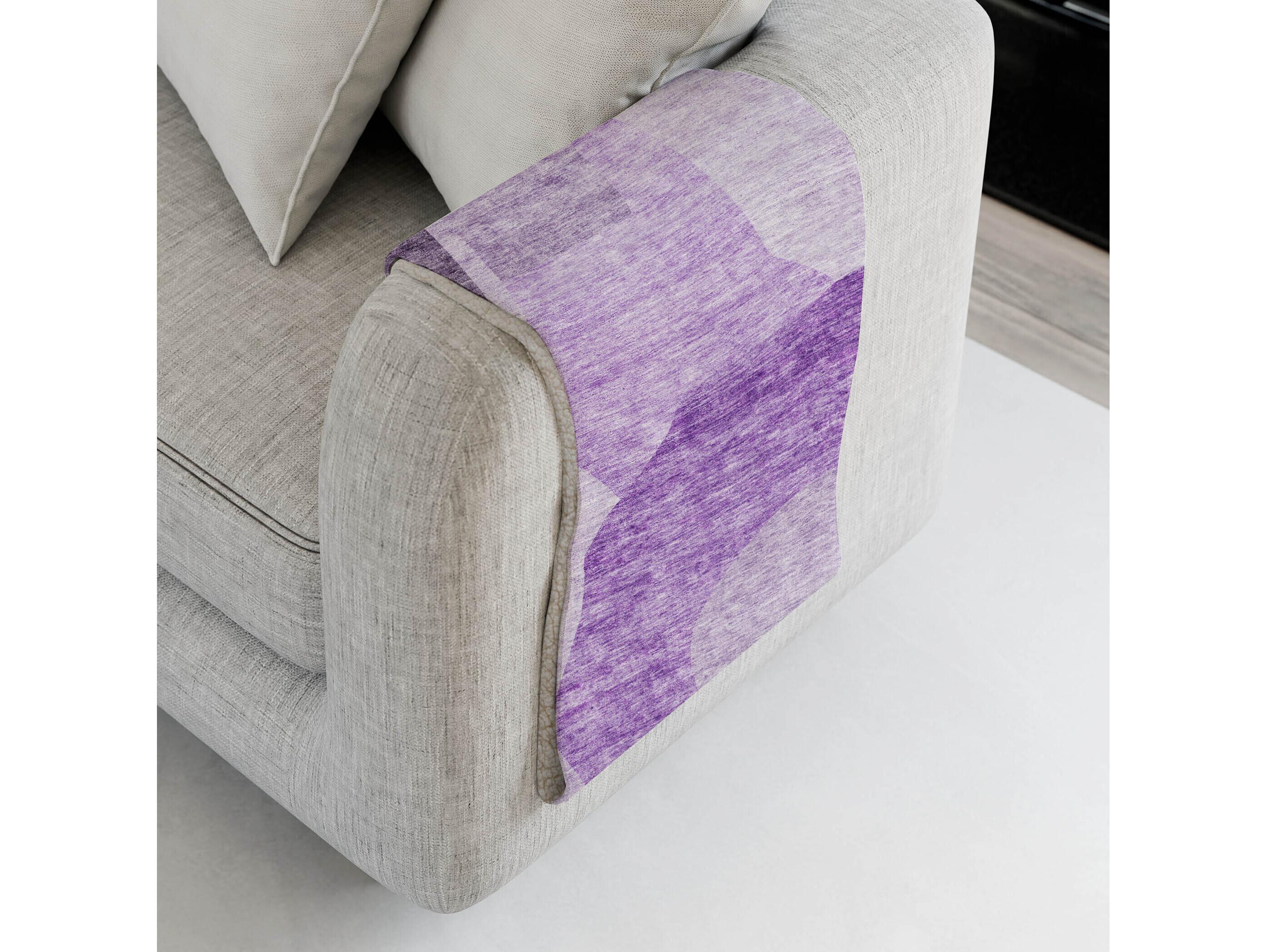 Dalyn Sherpa Purple Polyester Throw