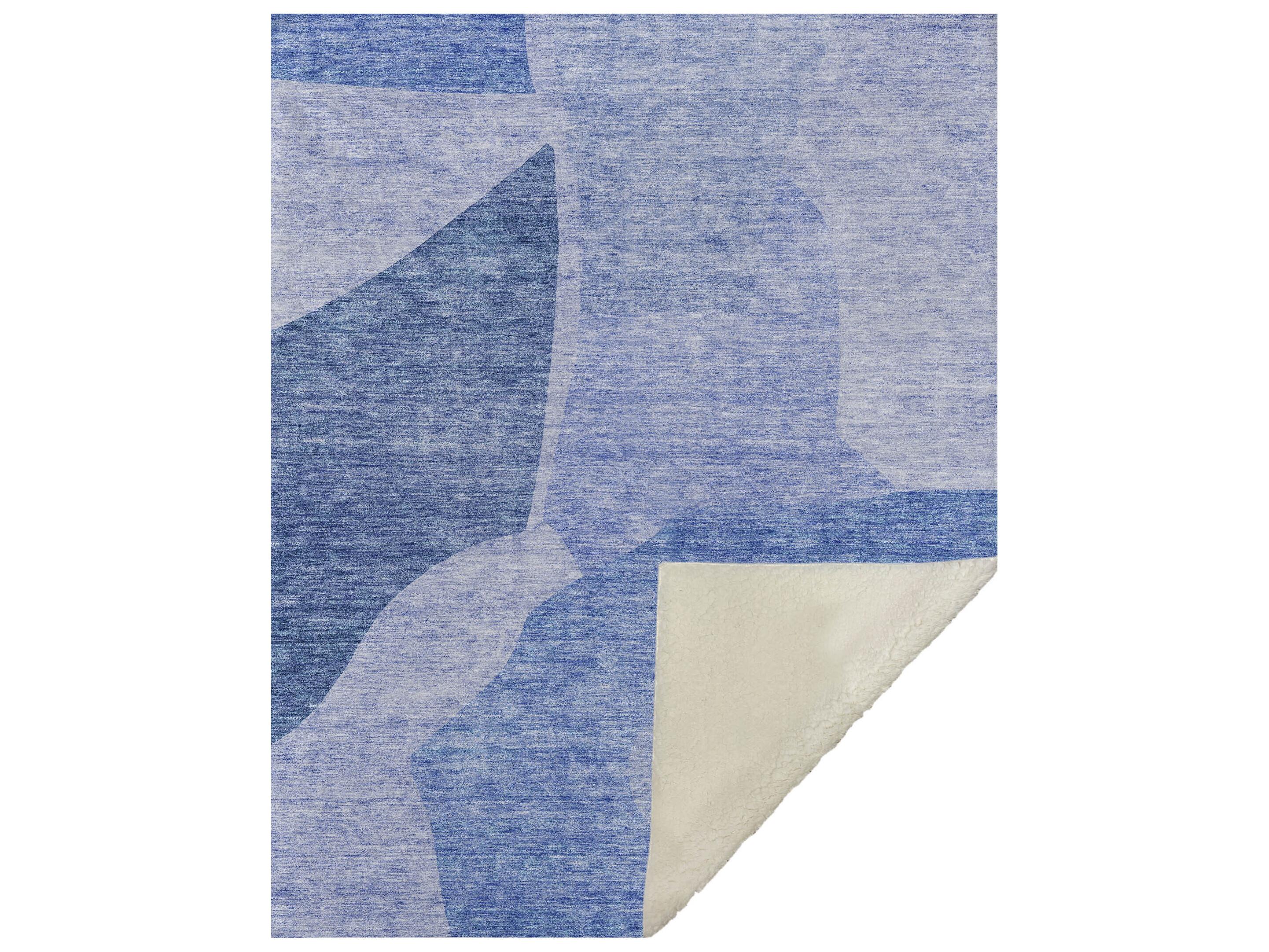 Dalyn Sherpa Blue Polyester Throw