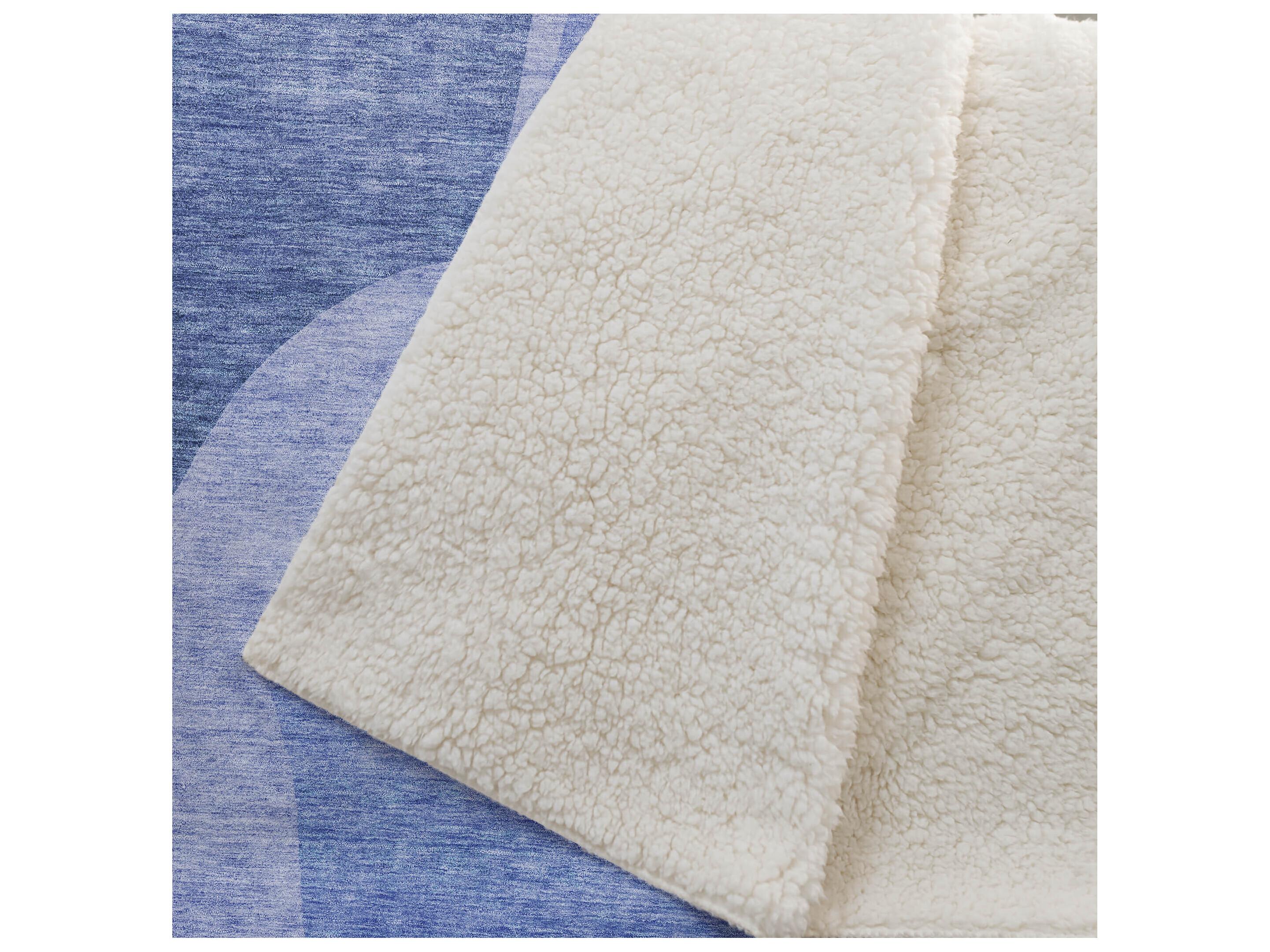 Dalyn Sherpa Blue Polyester Throw