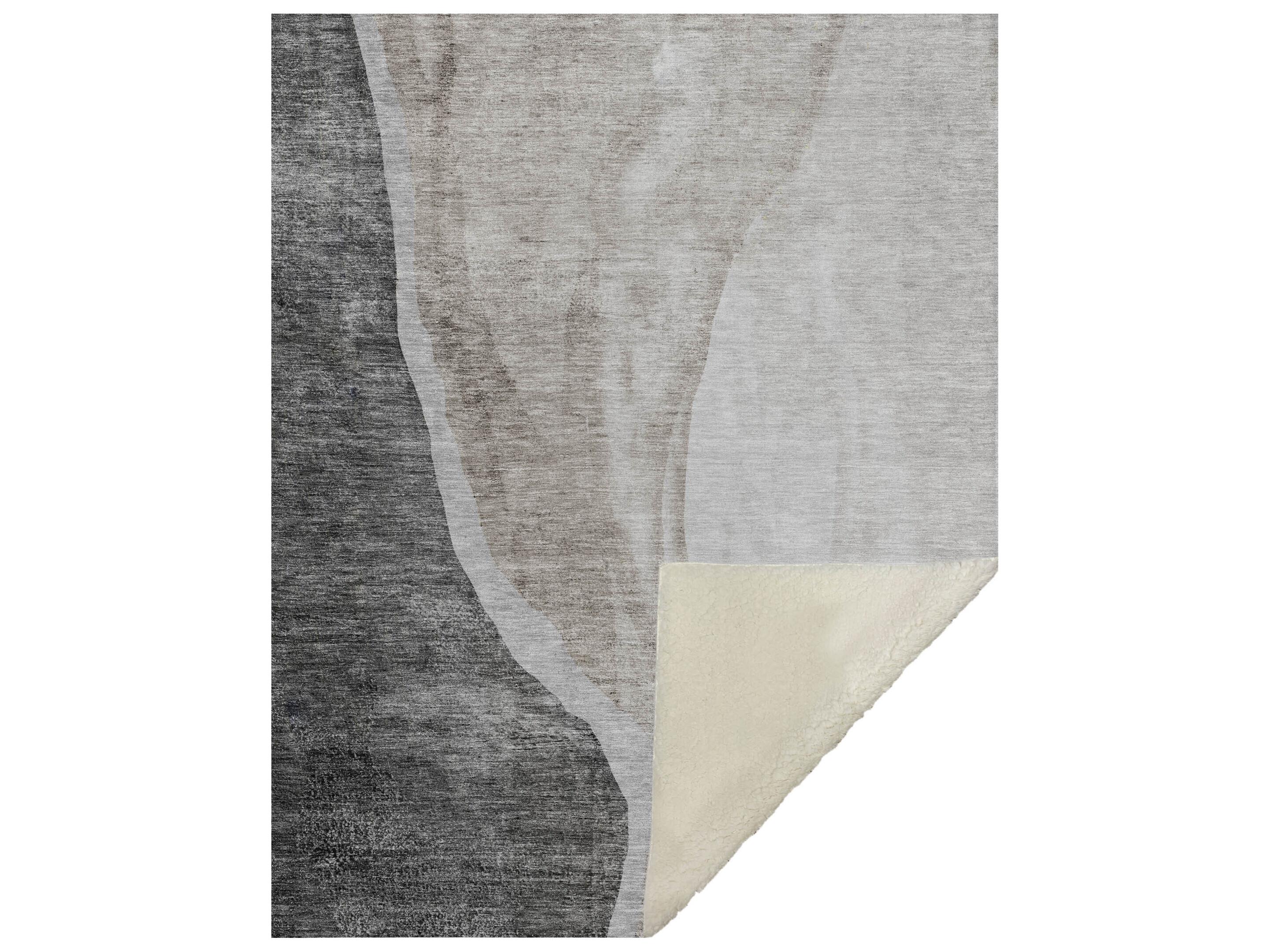 Dalyn Sherpa Gray Polyester Throw