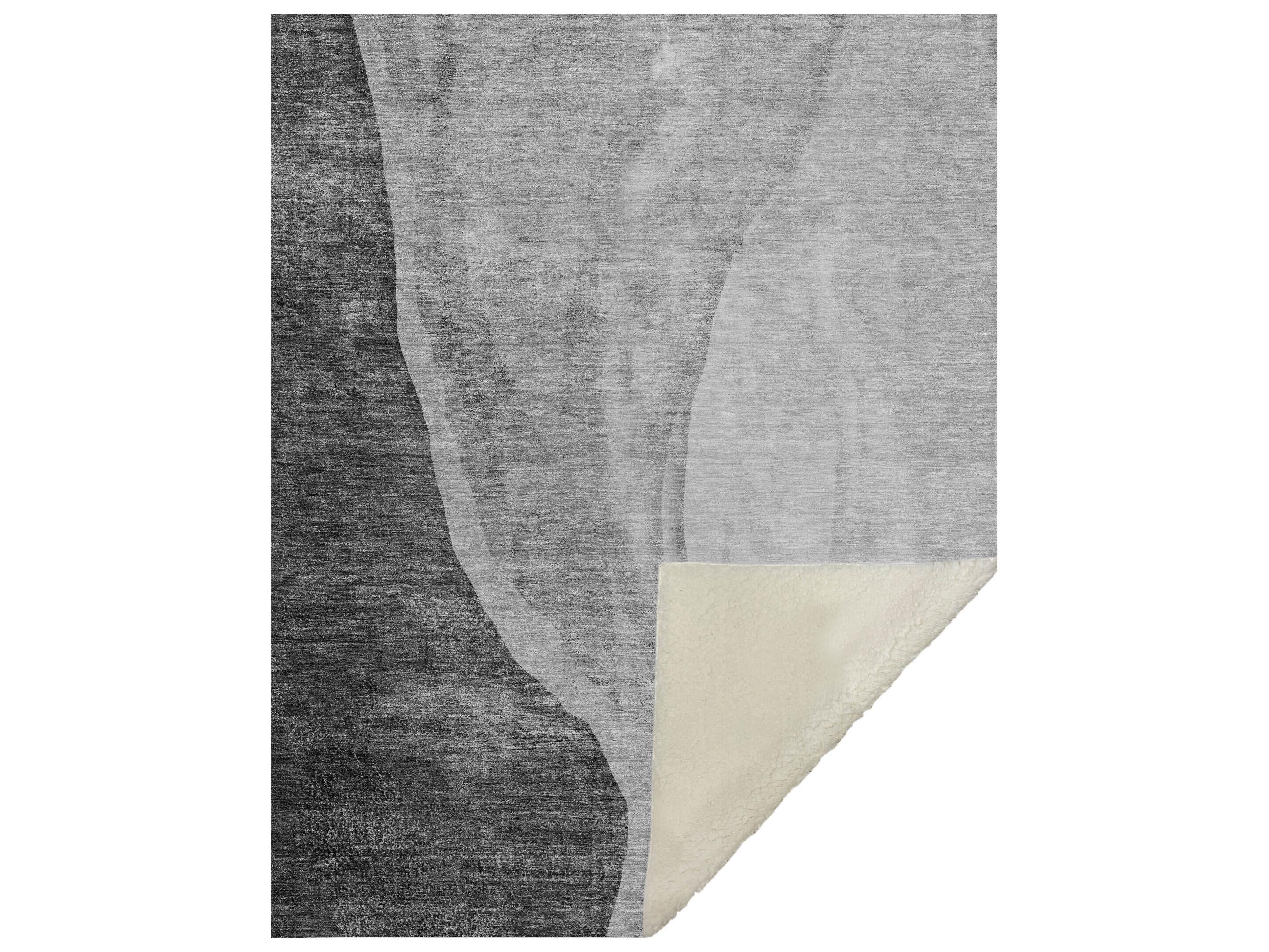 Dalyn Sherpa Gray Polyester Throw