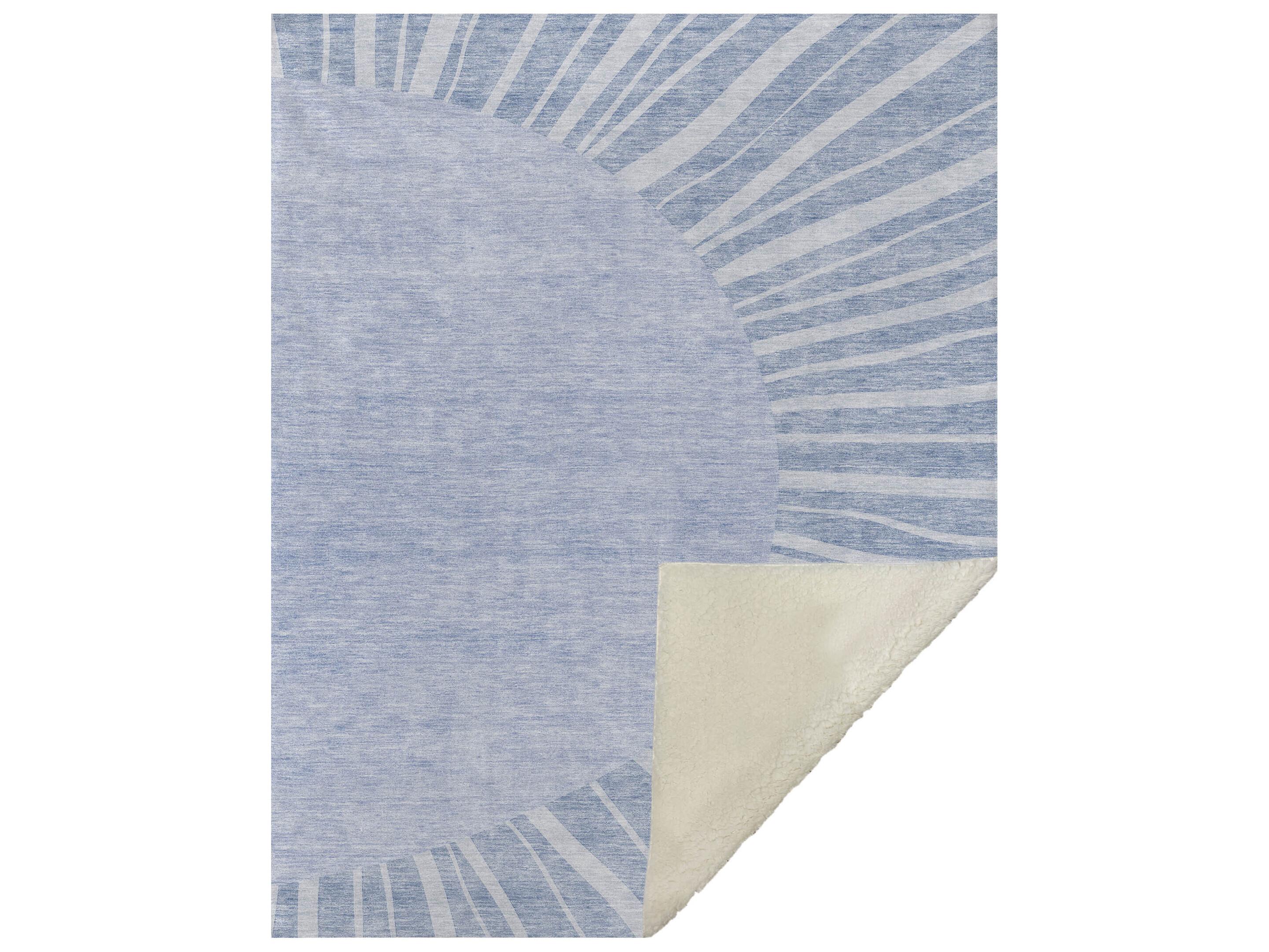 Dalyn Sherpa Blue Polyester Throw