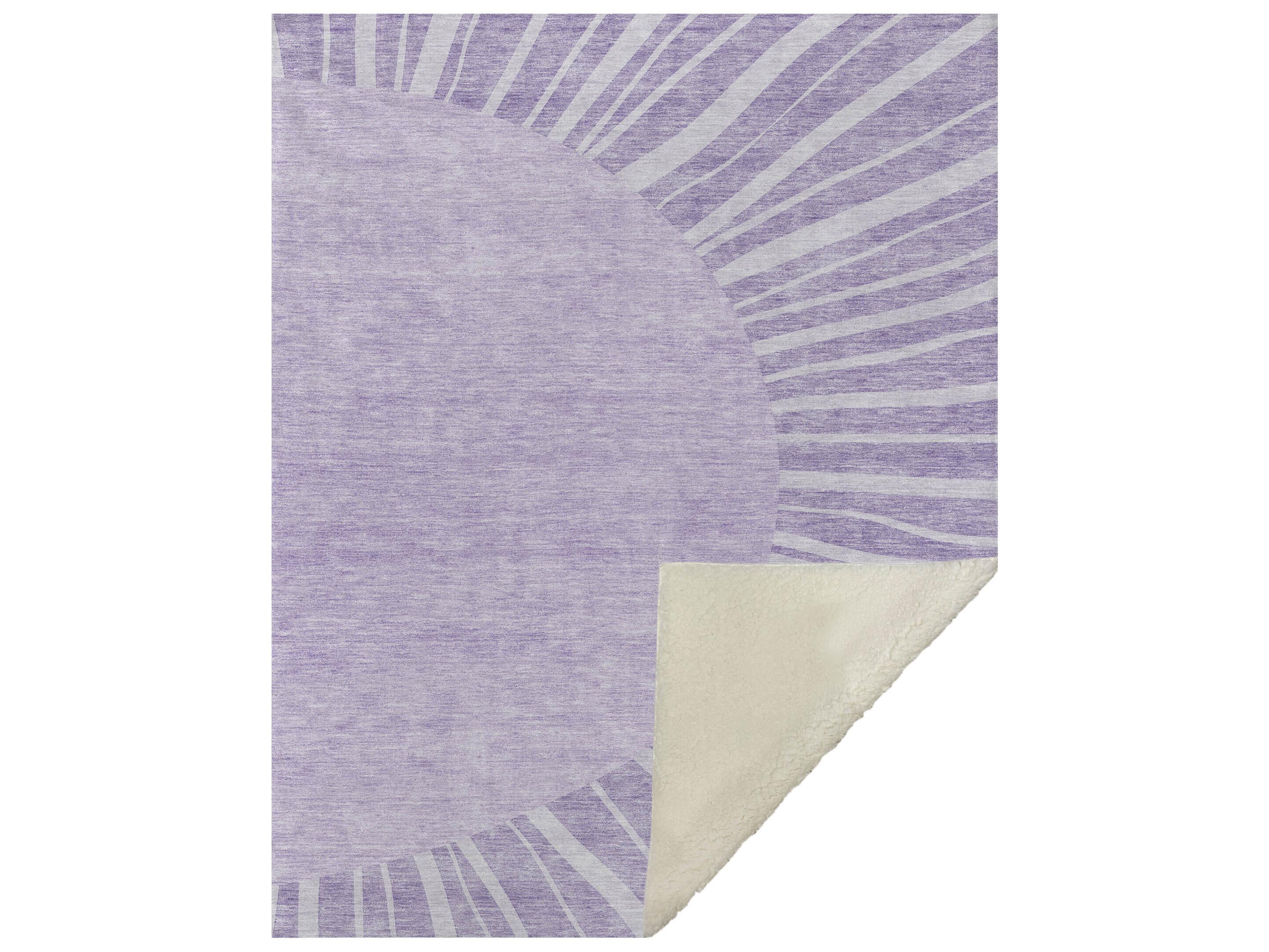 Dalyn Sherpa Purple Polyester Throw