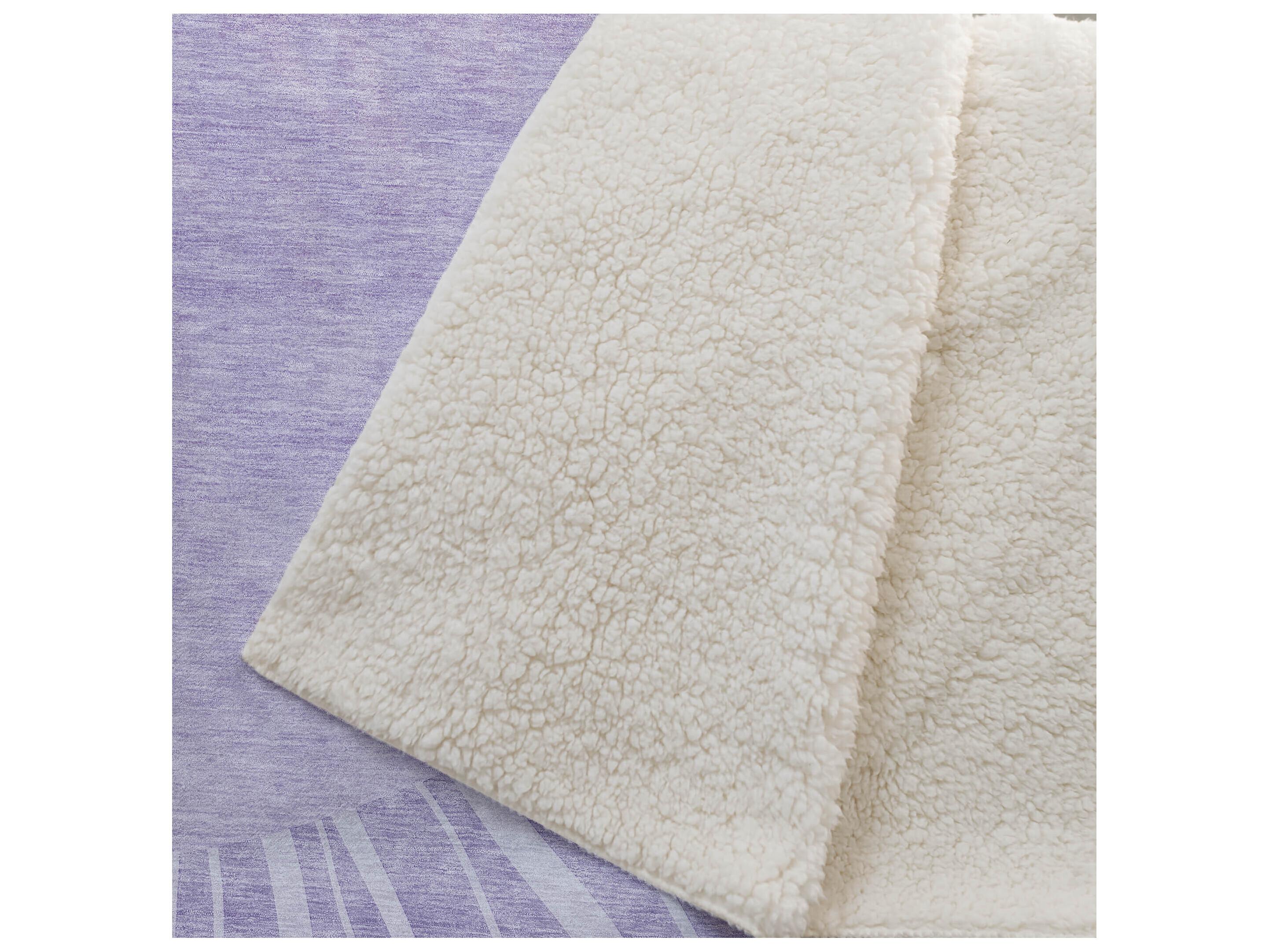 Dalyn Sherpa Purple Polyester Throw
