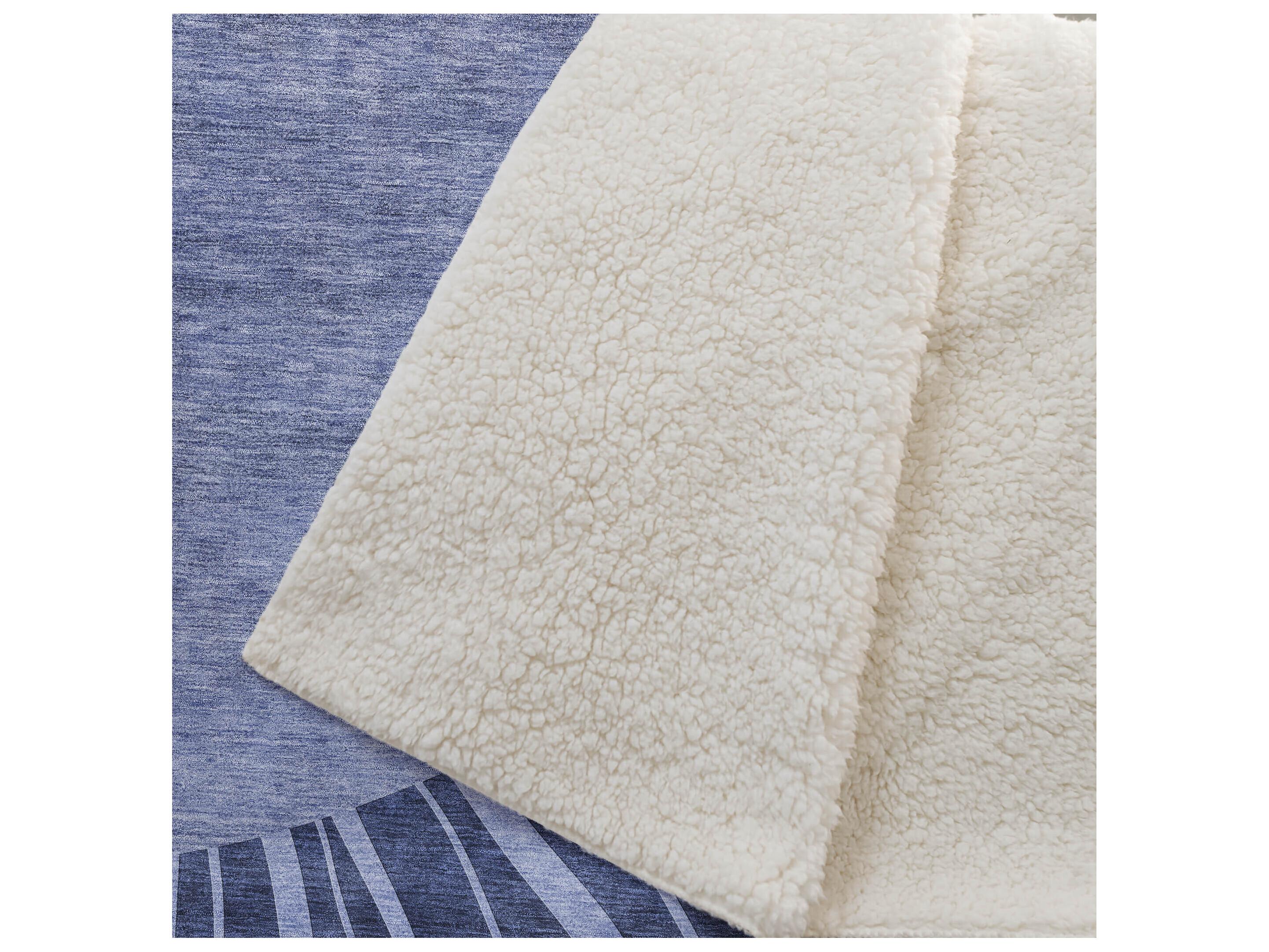 Dalyn Sherpa Blue Polyester Throw