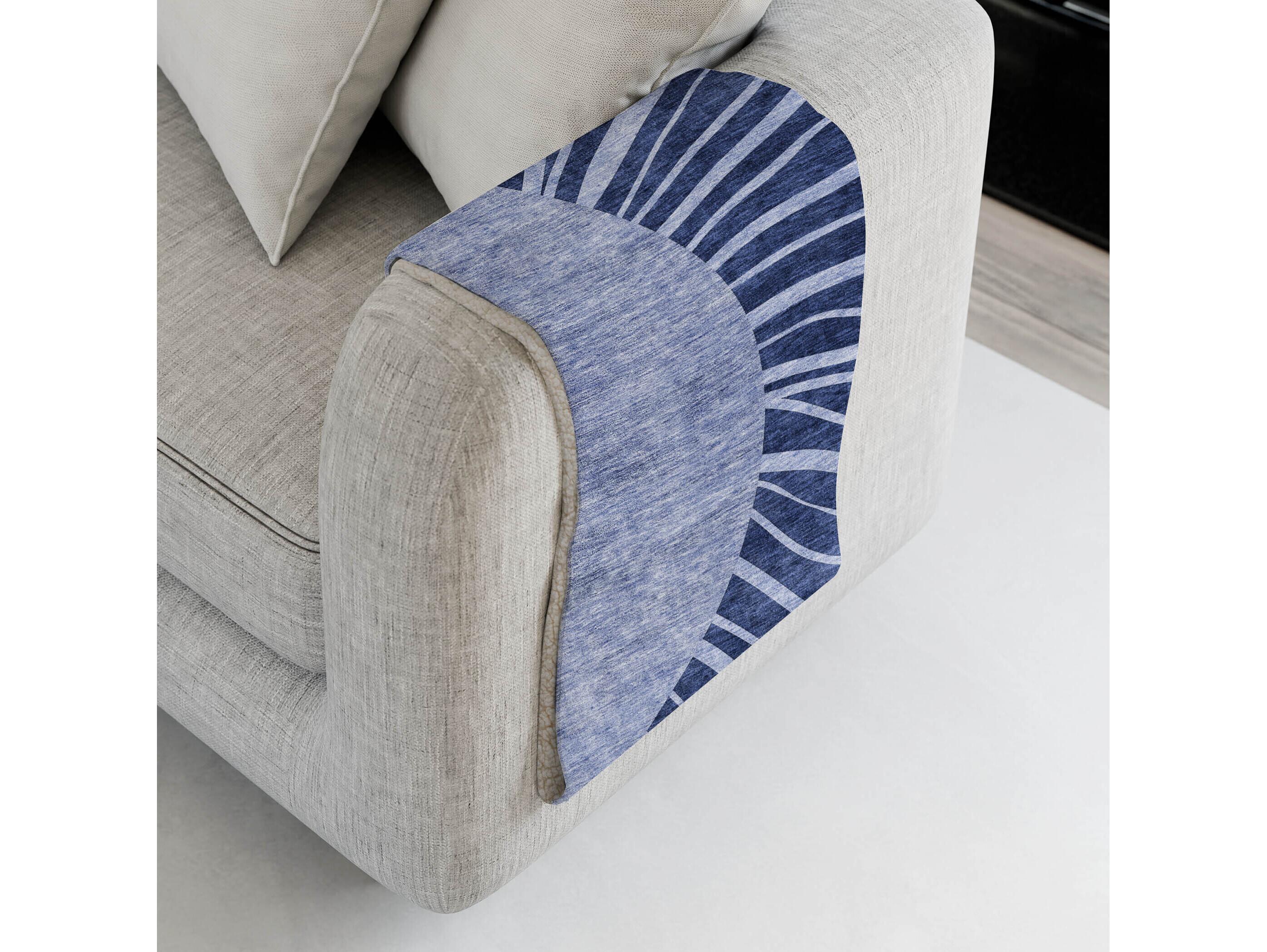 Dalyn Sherpa Blue Polyester Throw