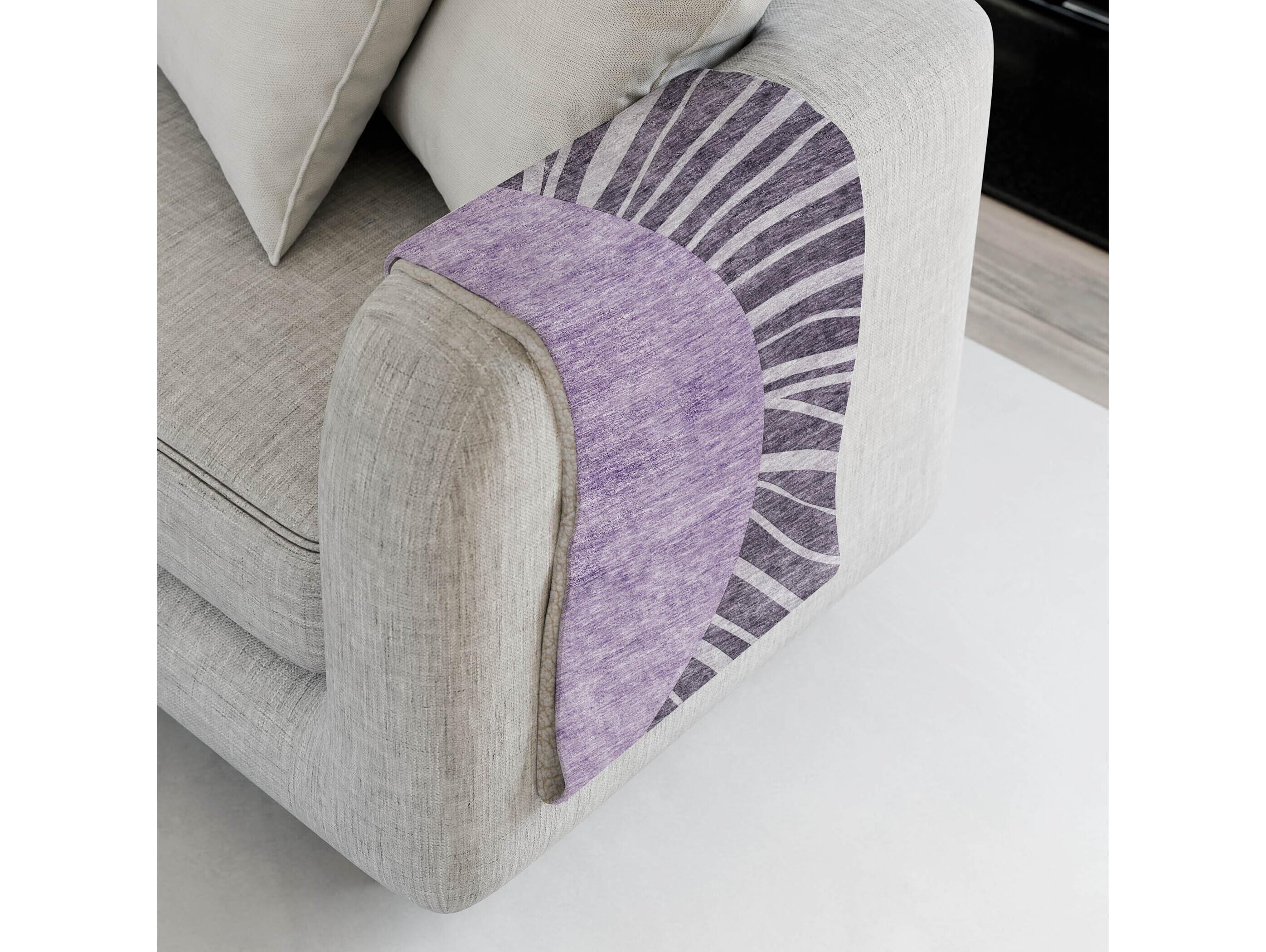 Dalyn Sherpa Purple Polyester Throw