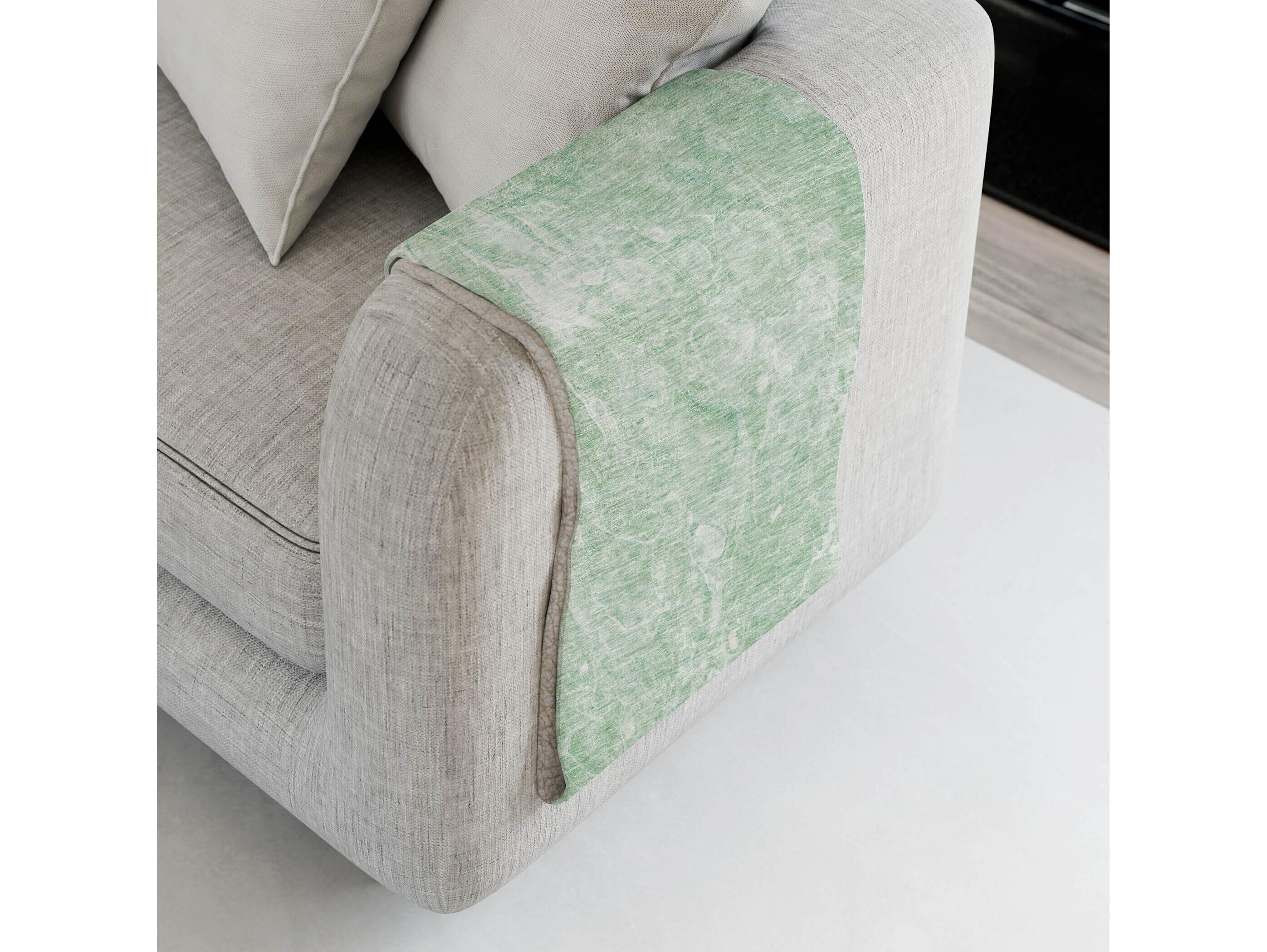 Dalyn Sherpa Green Polyester Throw