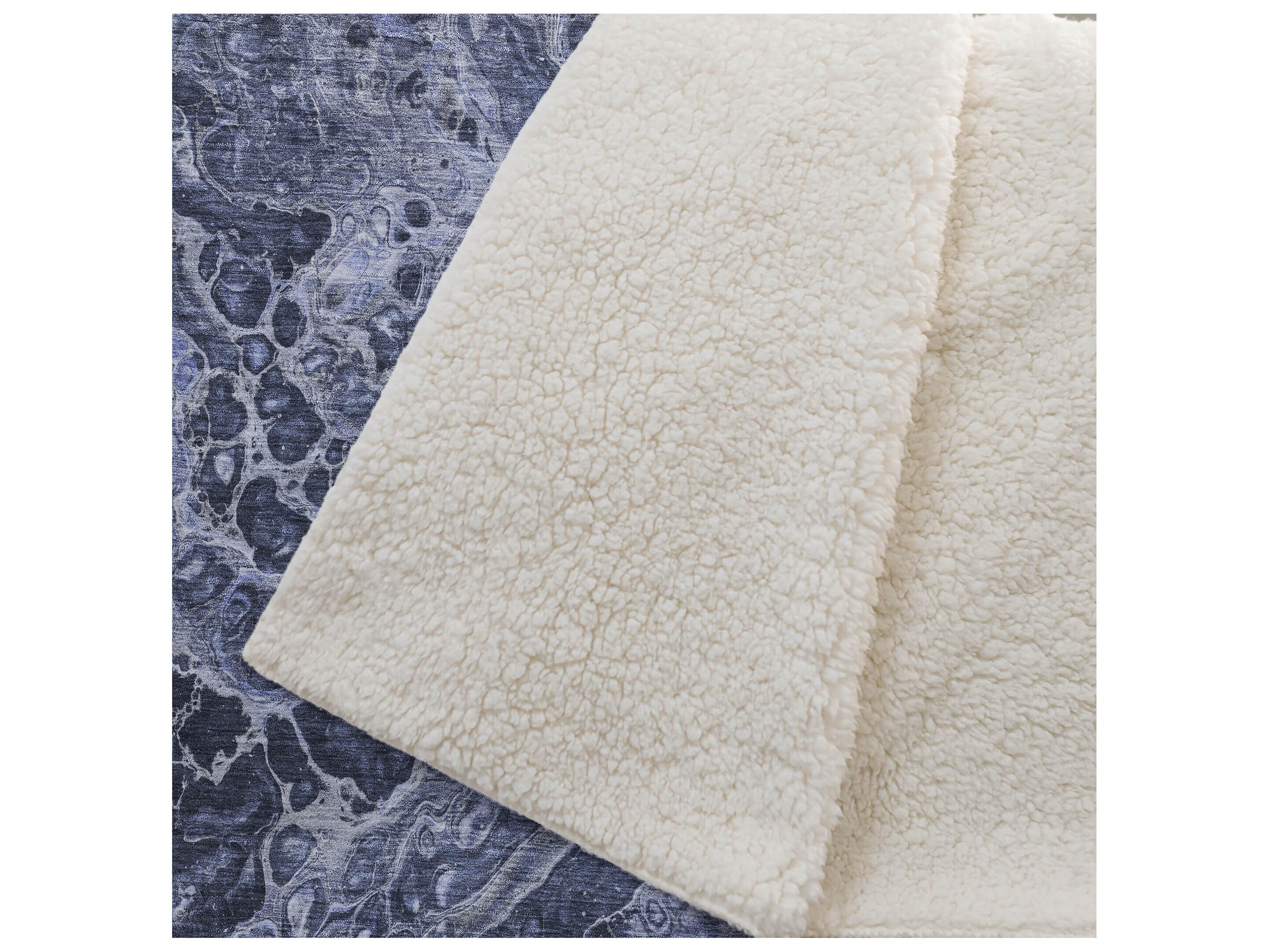 Dalyn Sherpa Blue Polyester Throw