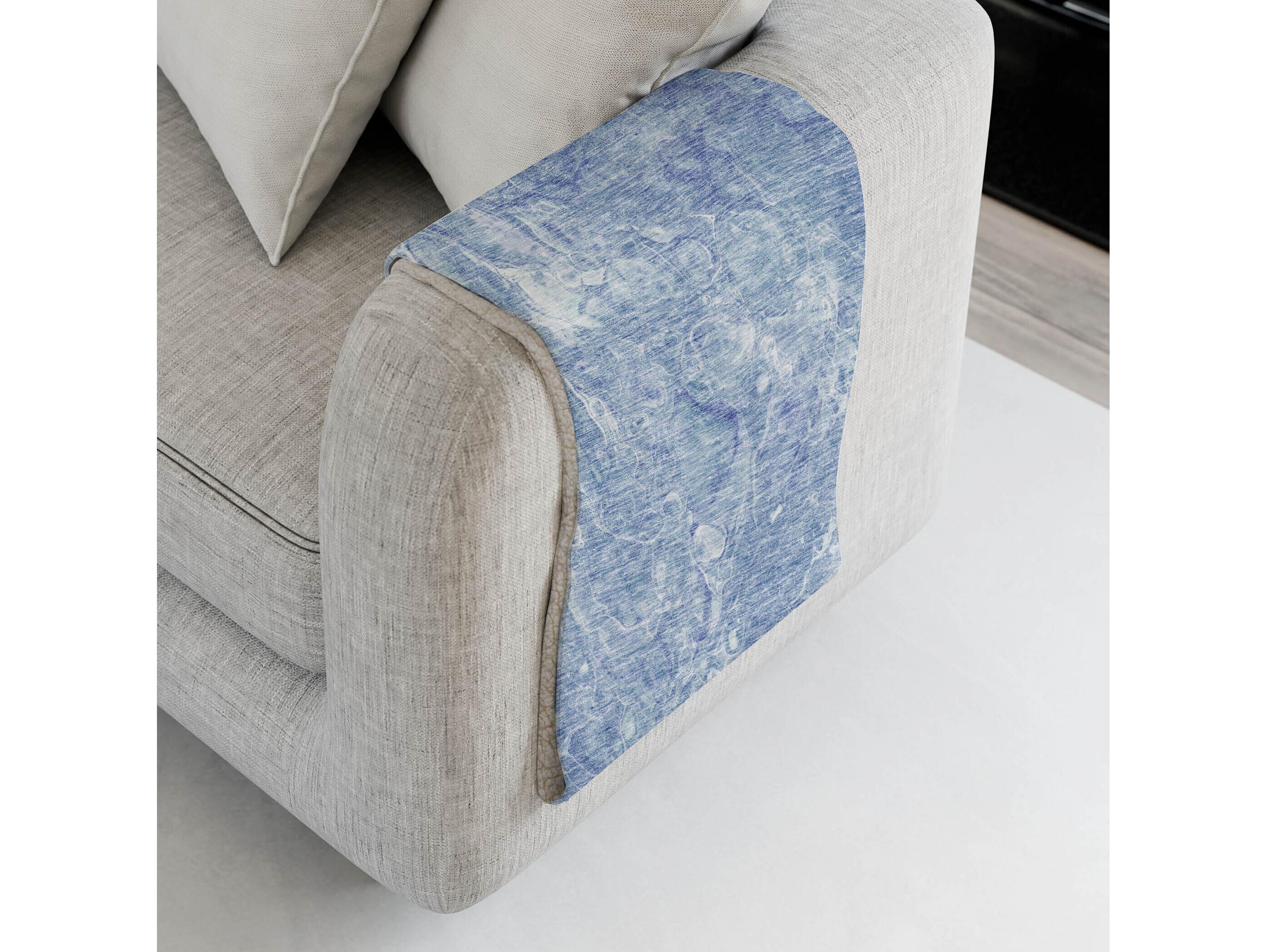 Dalyn Sherpa Blue Polyester Throw