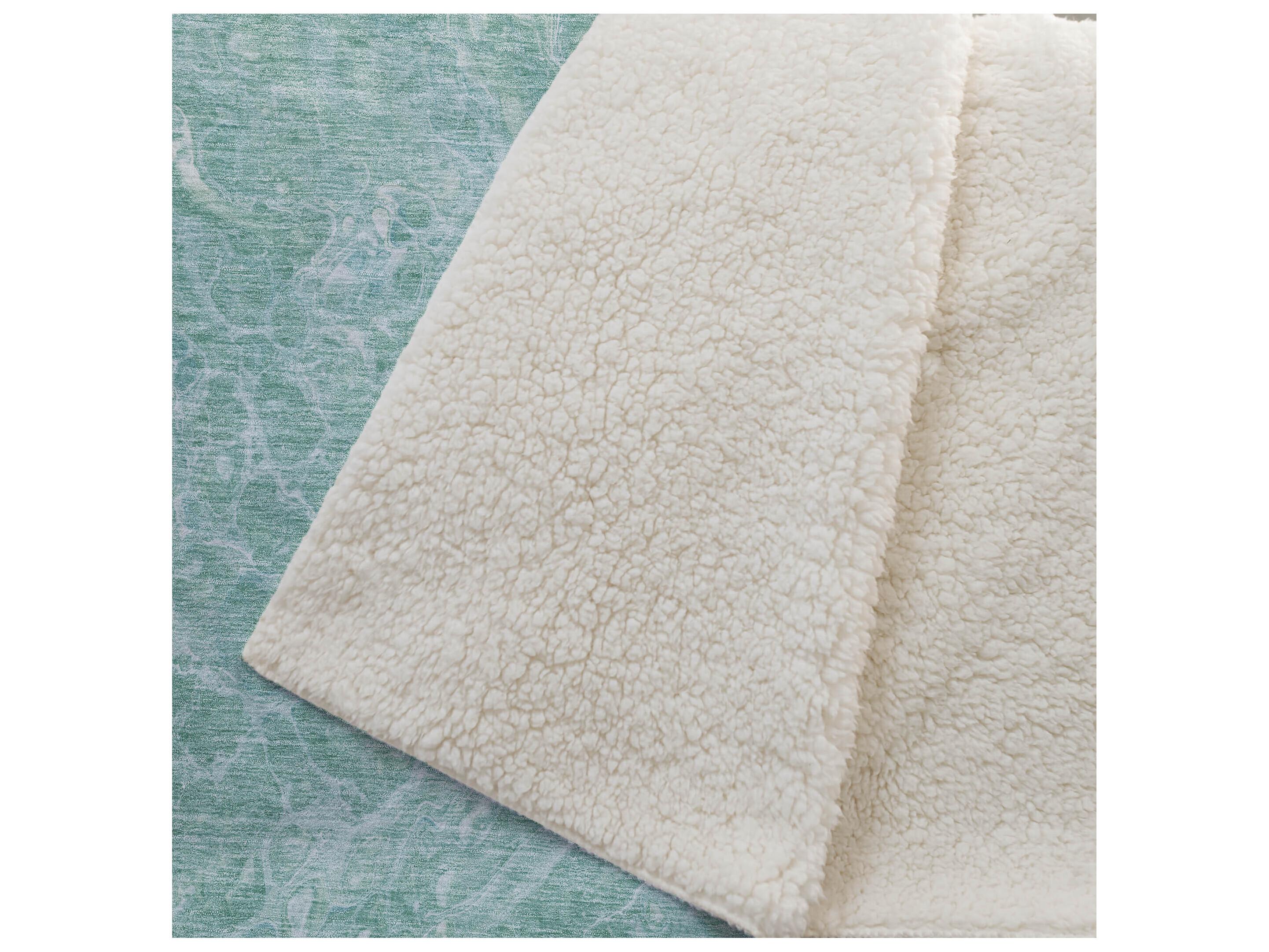 Dalyn Sherpa Teal Polyester Throw