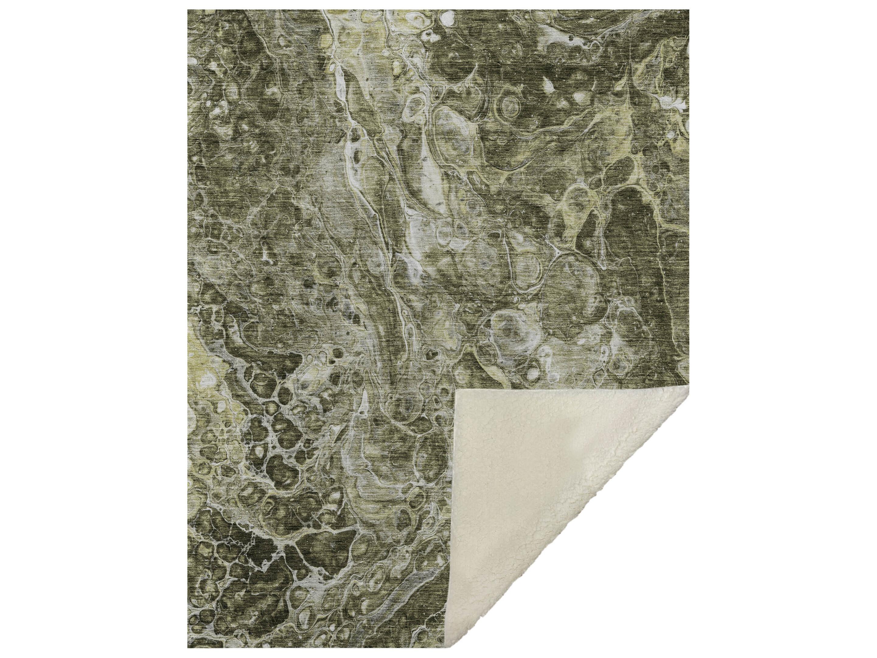 Dalyn Sherpa Brown Polyester Throw