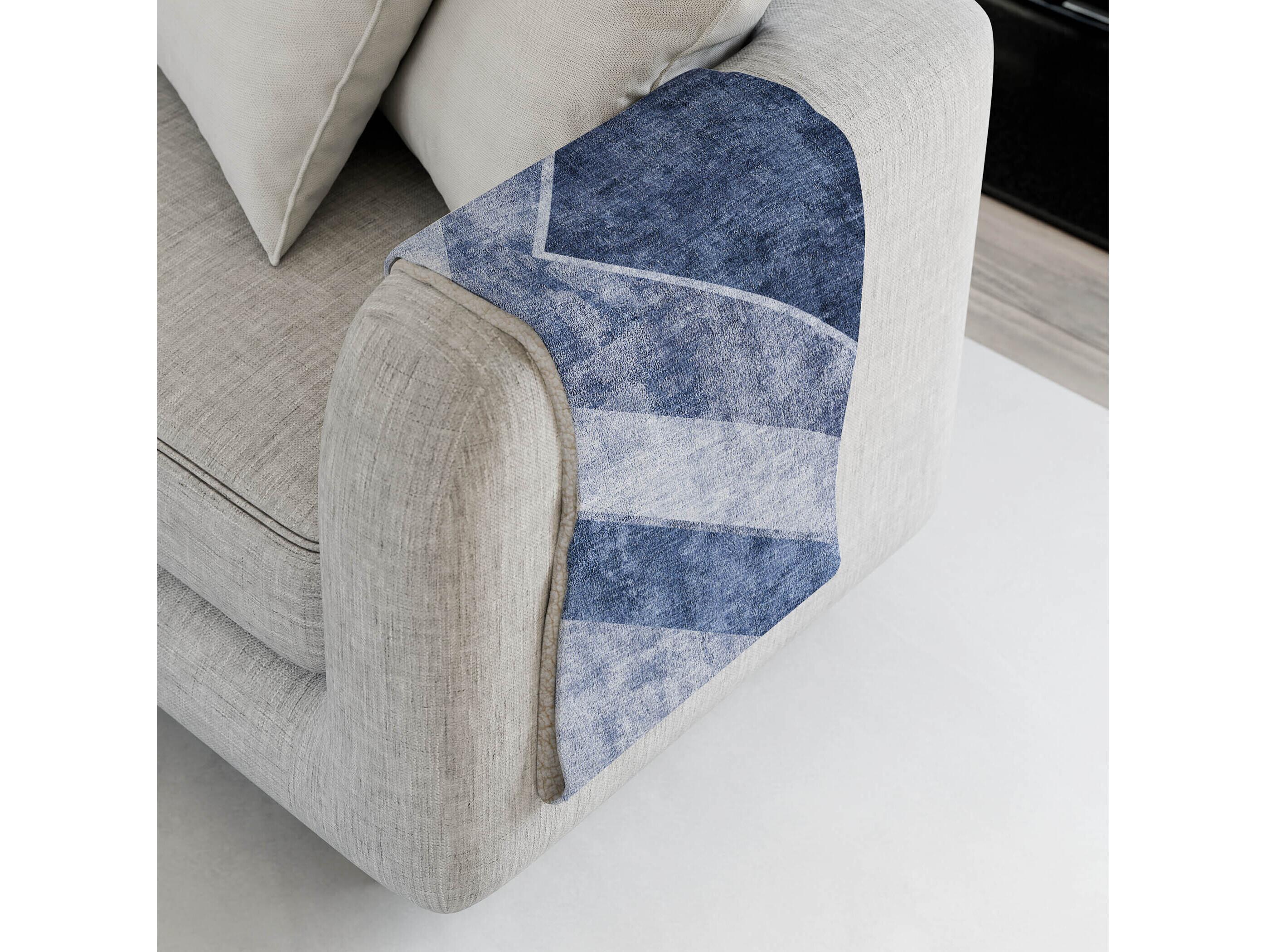 Dalyn Sherpa Blue Polyester Throw