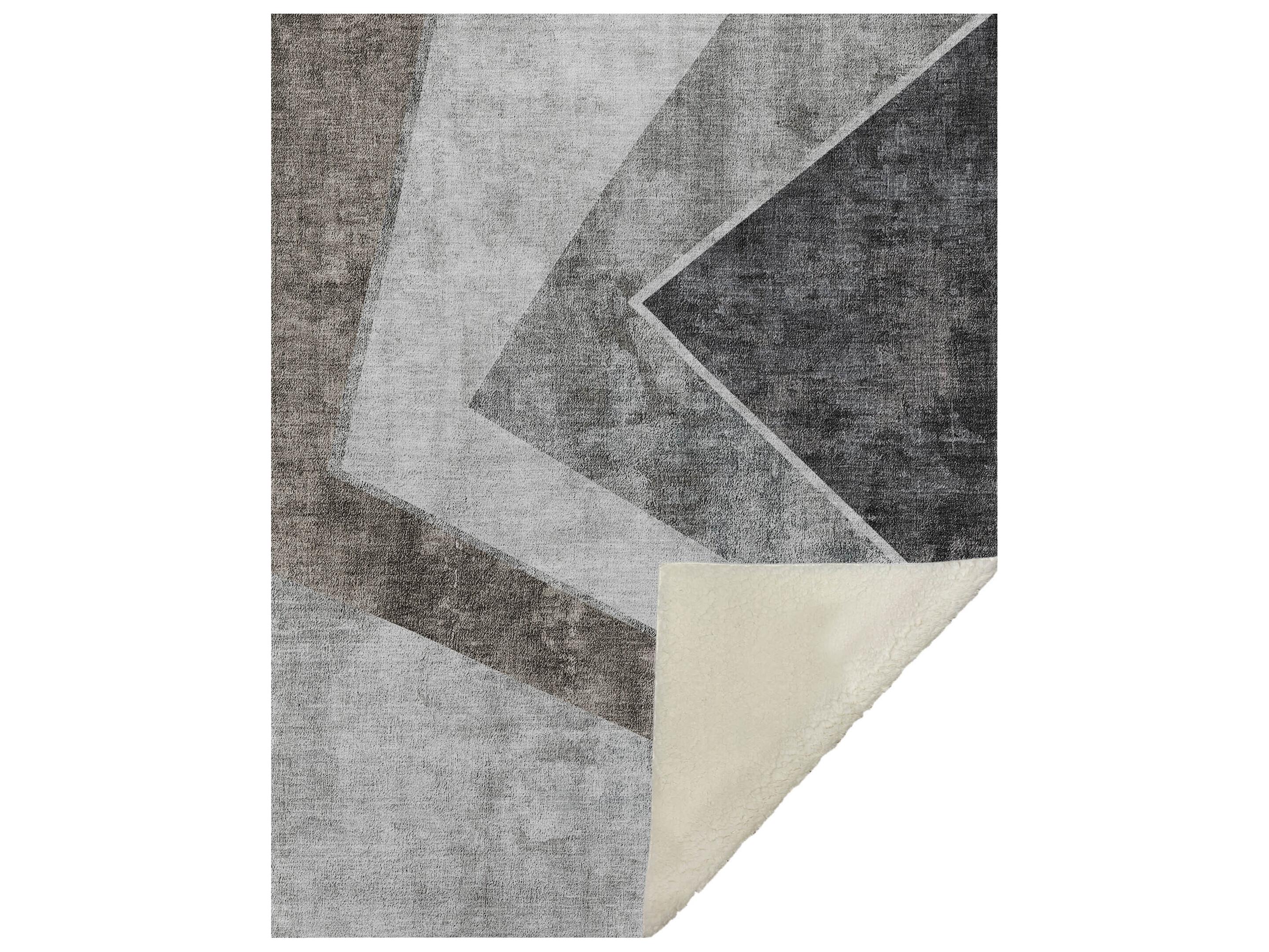 Dalyn Sherpa Gray Polyester Throw