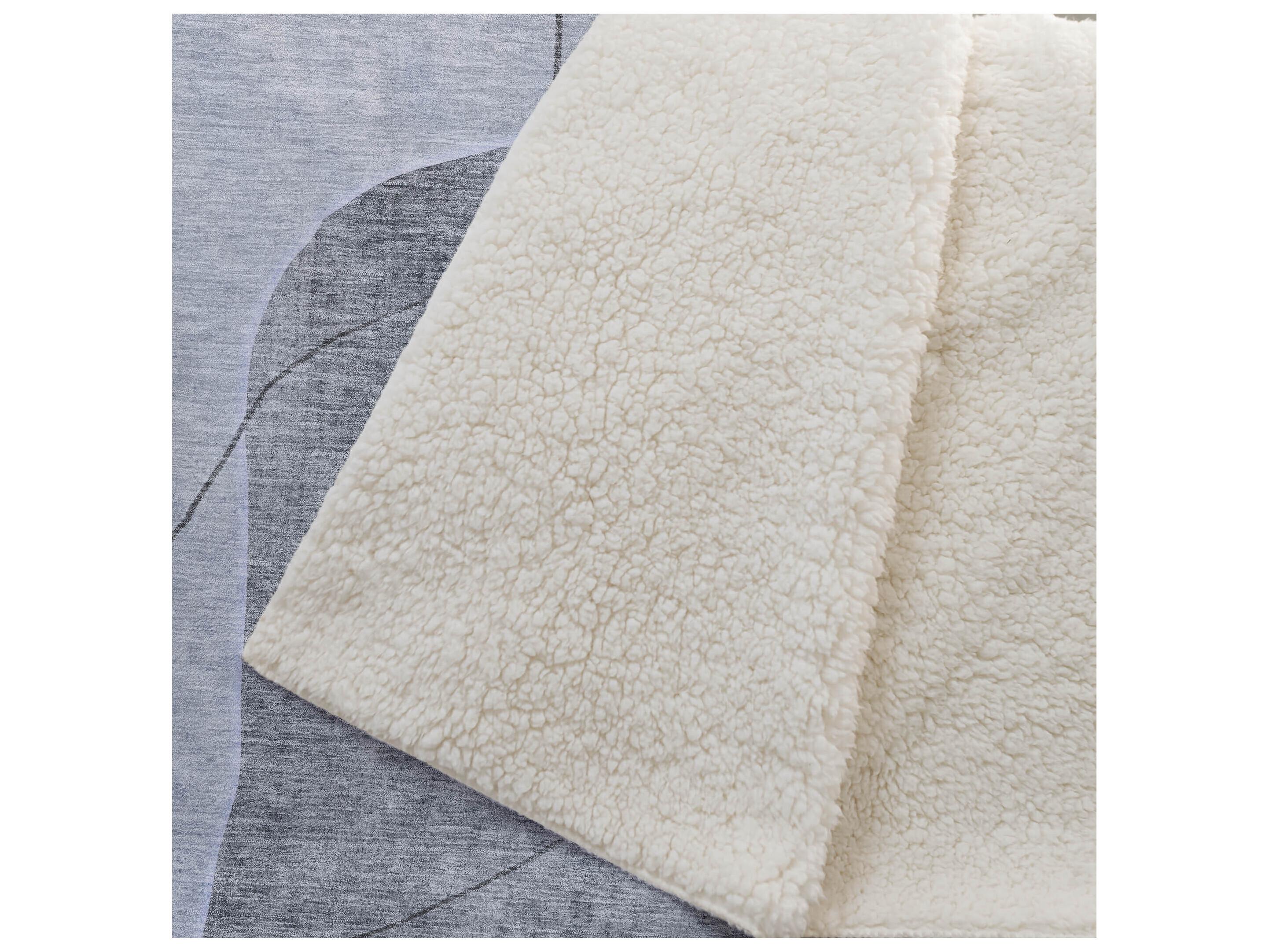 Dalyn Sherpa Blue Polyester Throw