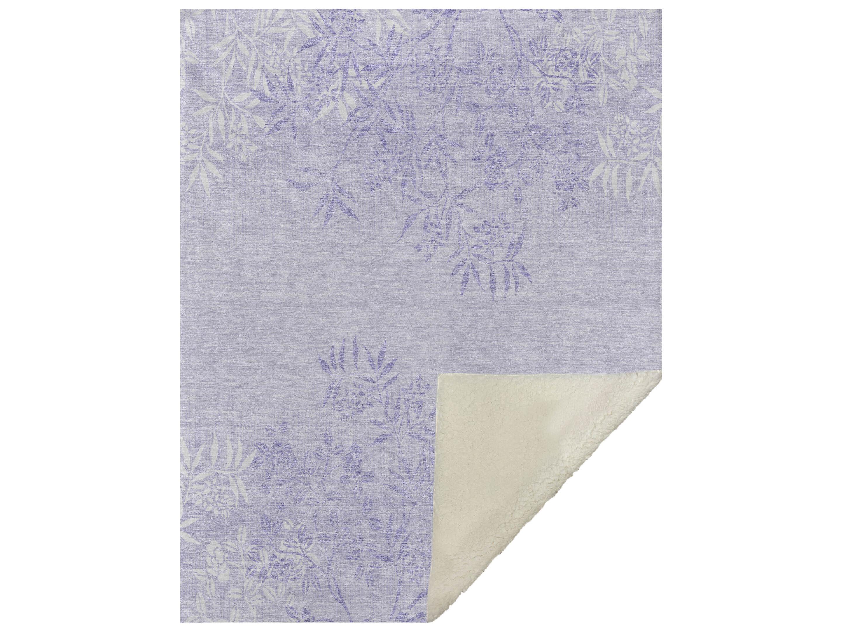 Dalyn Sherpa Purple Polyester Throw