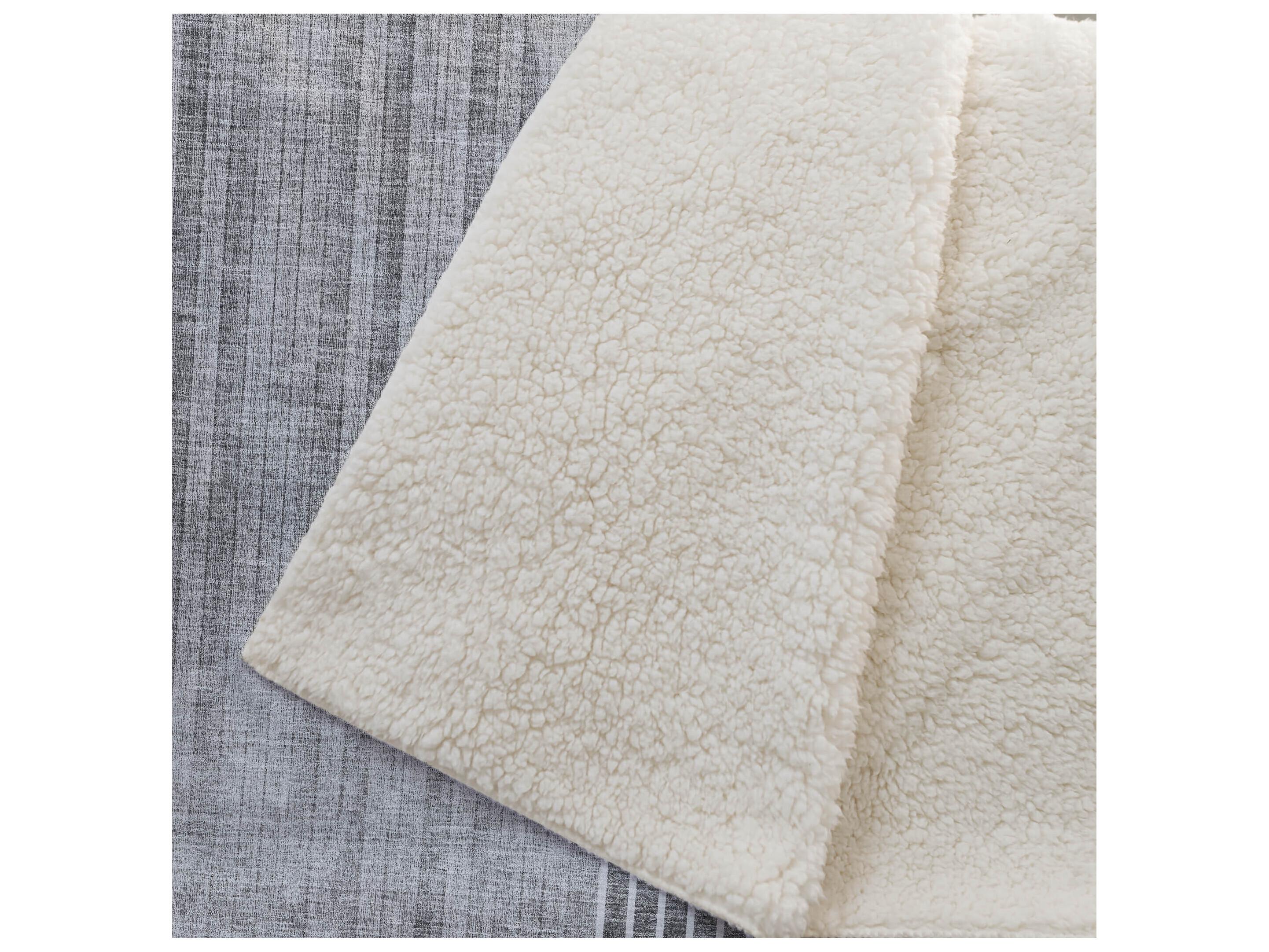 Dalyn Sherpa Gray Polyester Throw