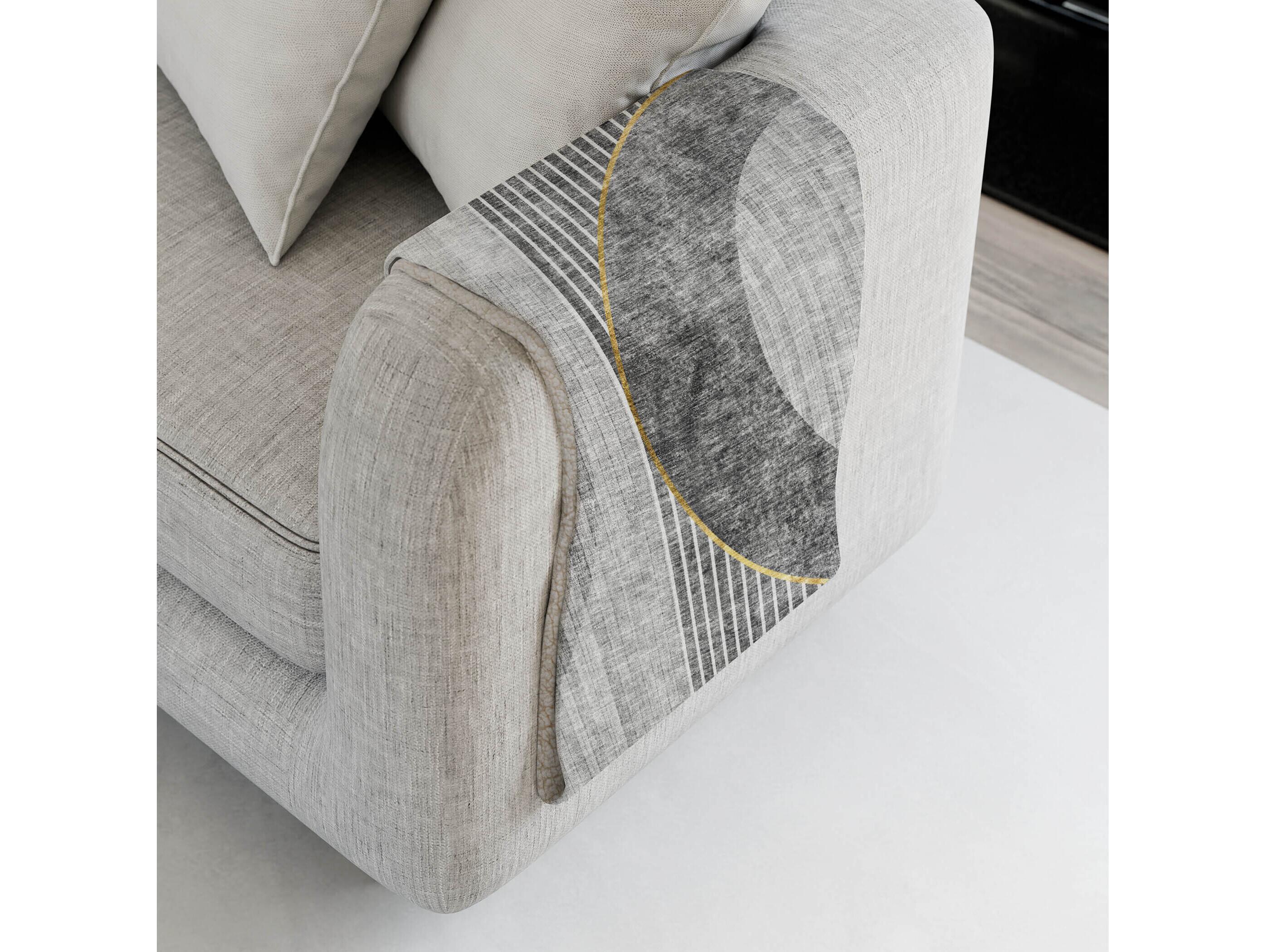 Dalyn Sherpa Gray Polyester Throw