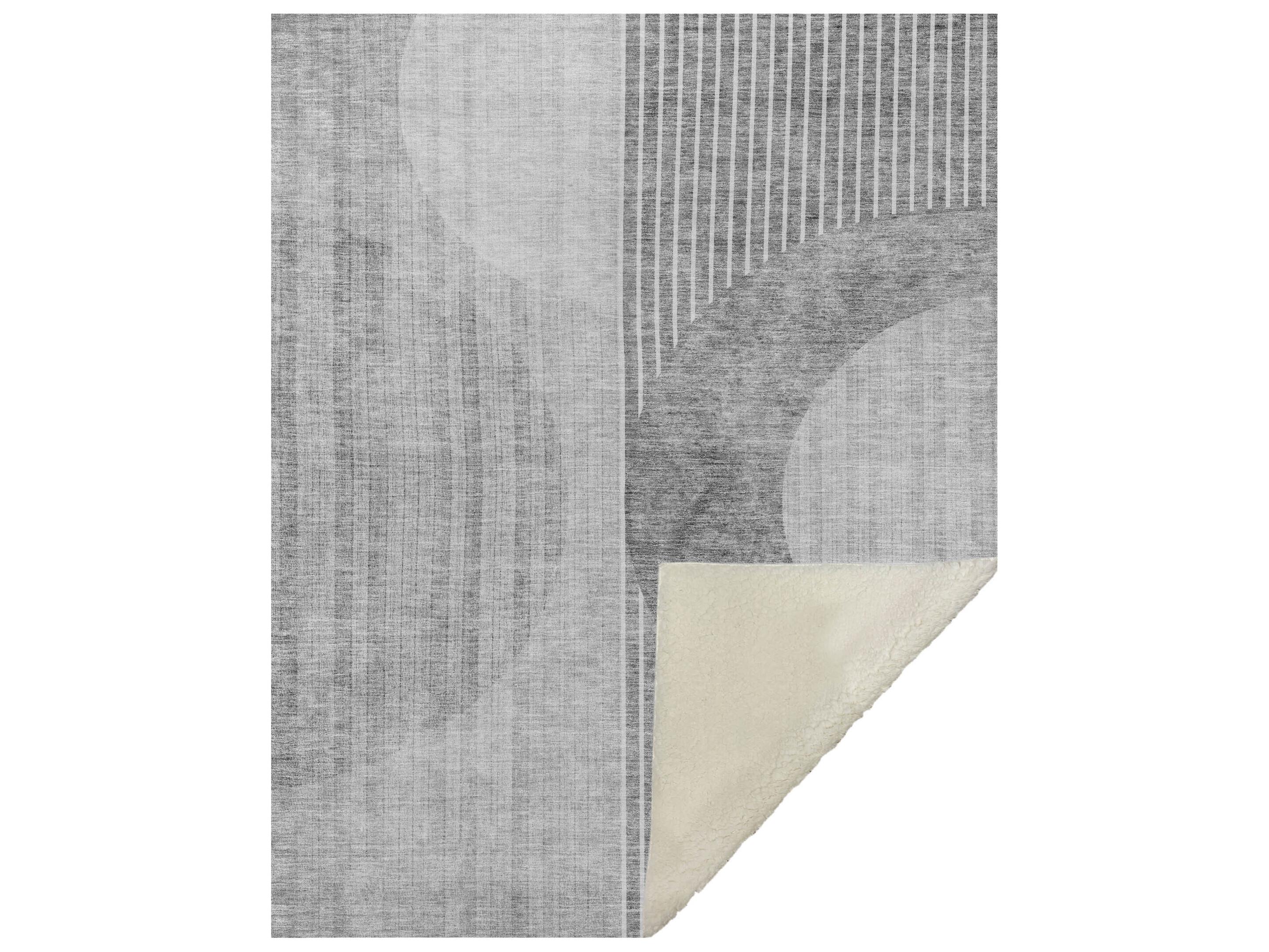 Dalyn Sherpa Gray Polyester Throw