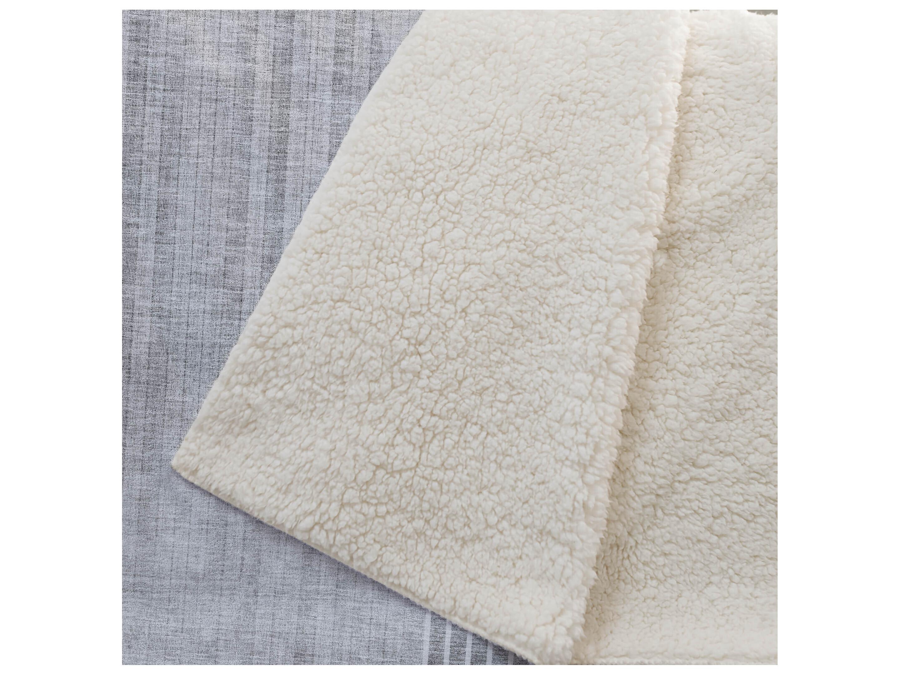 Dalyn Sherpa Gray Polyester Throw