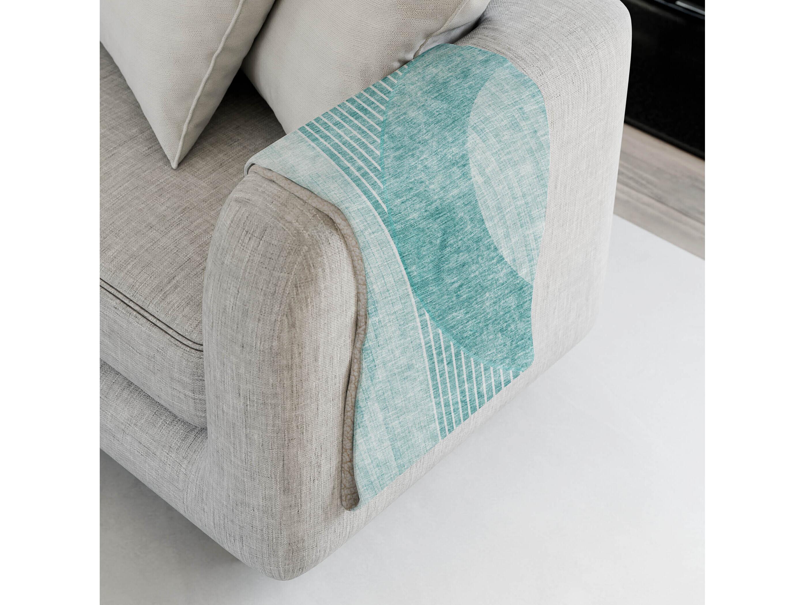 Dalyn Sherpa Teal Polyester Throw