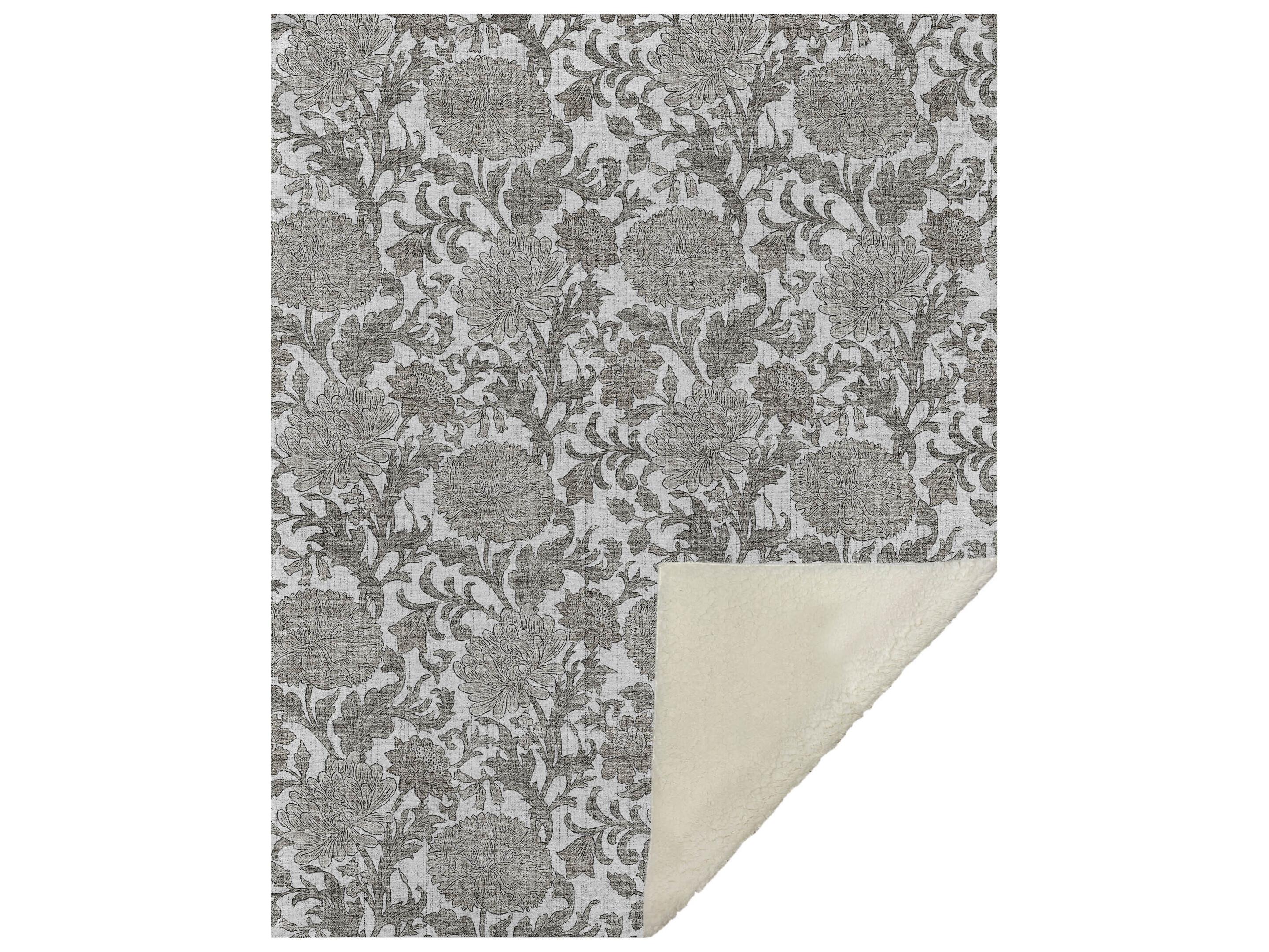 Dalyn Sherpa Ivory Polyester Throw