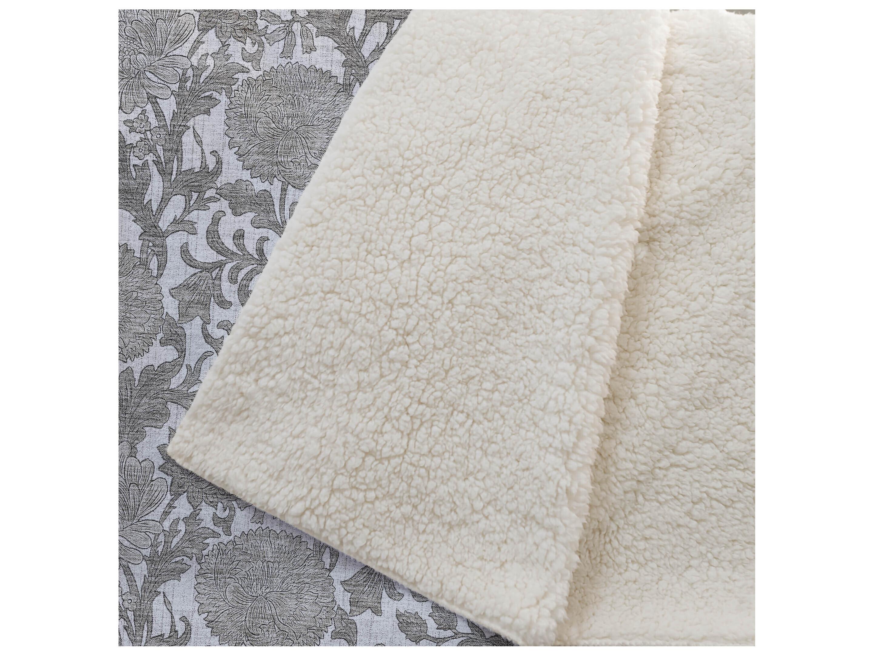 Dalyn Sherpa Ivory Polyester Throw