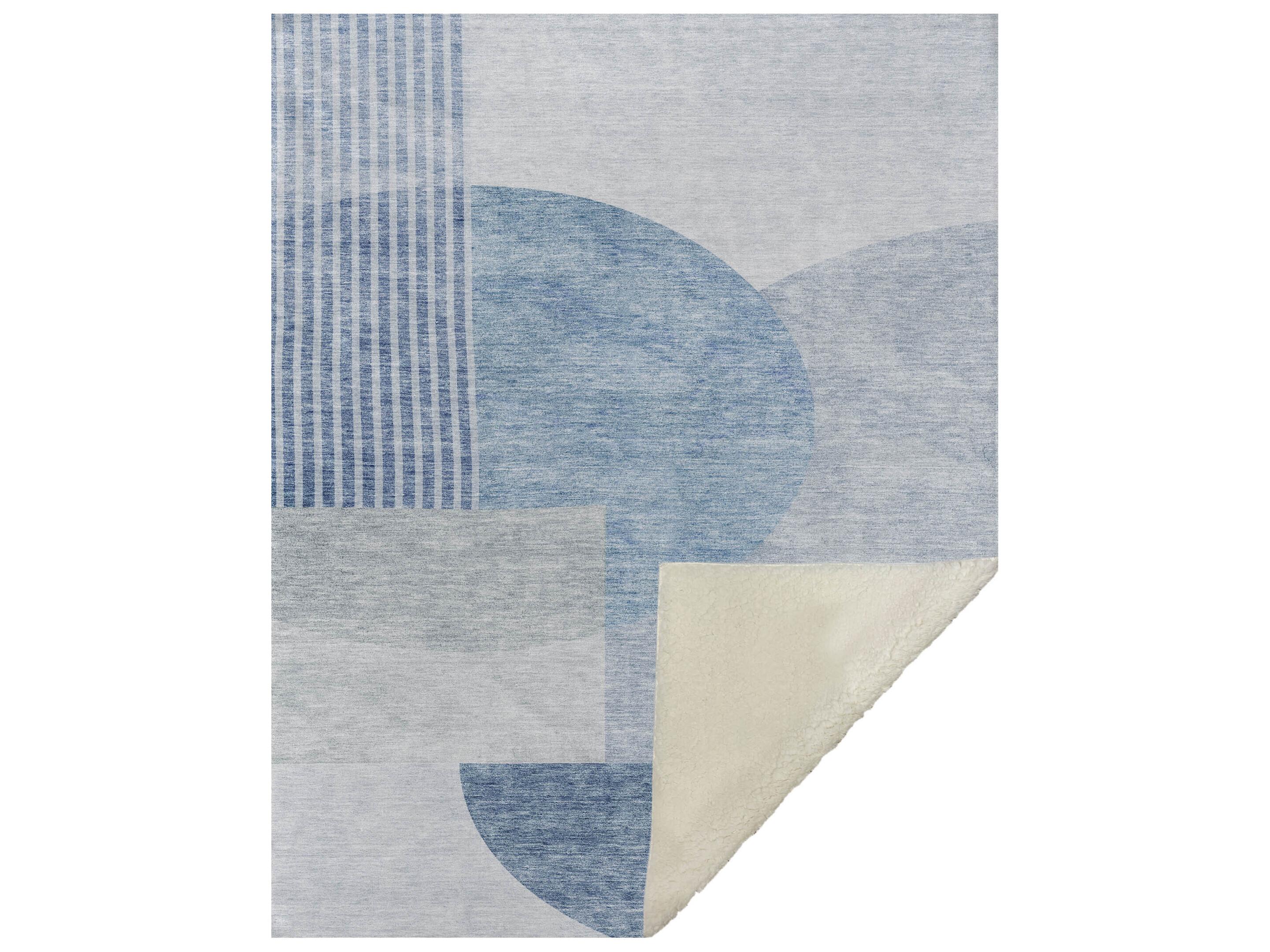 Dalyn Sherpa Blue Polyester Throw