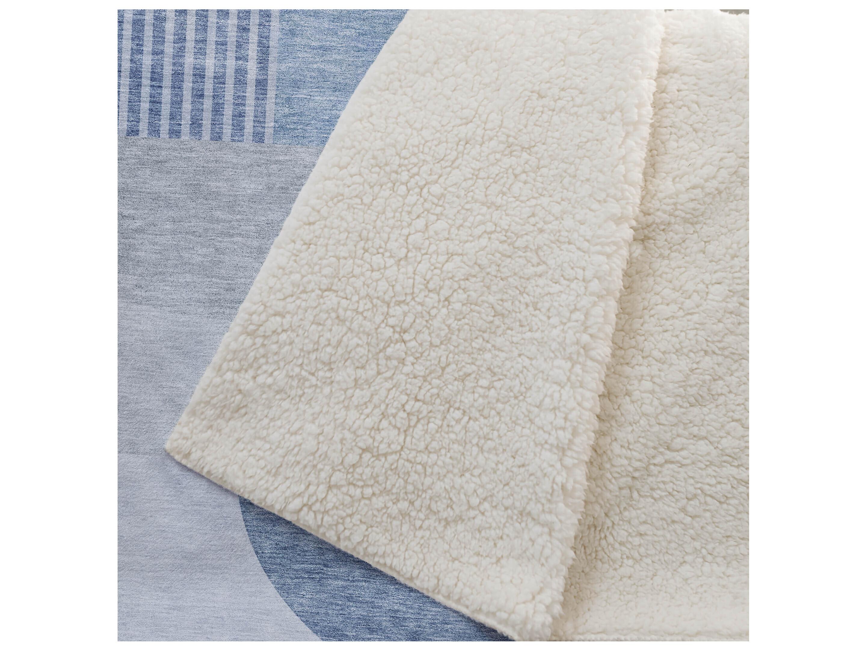 Dalyn Sherpa Blue Polyester Throw