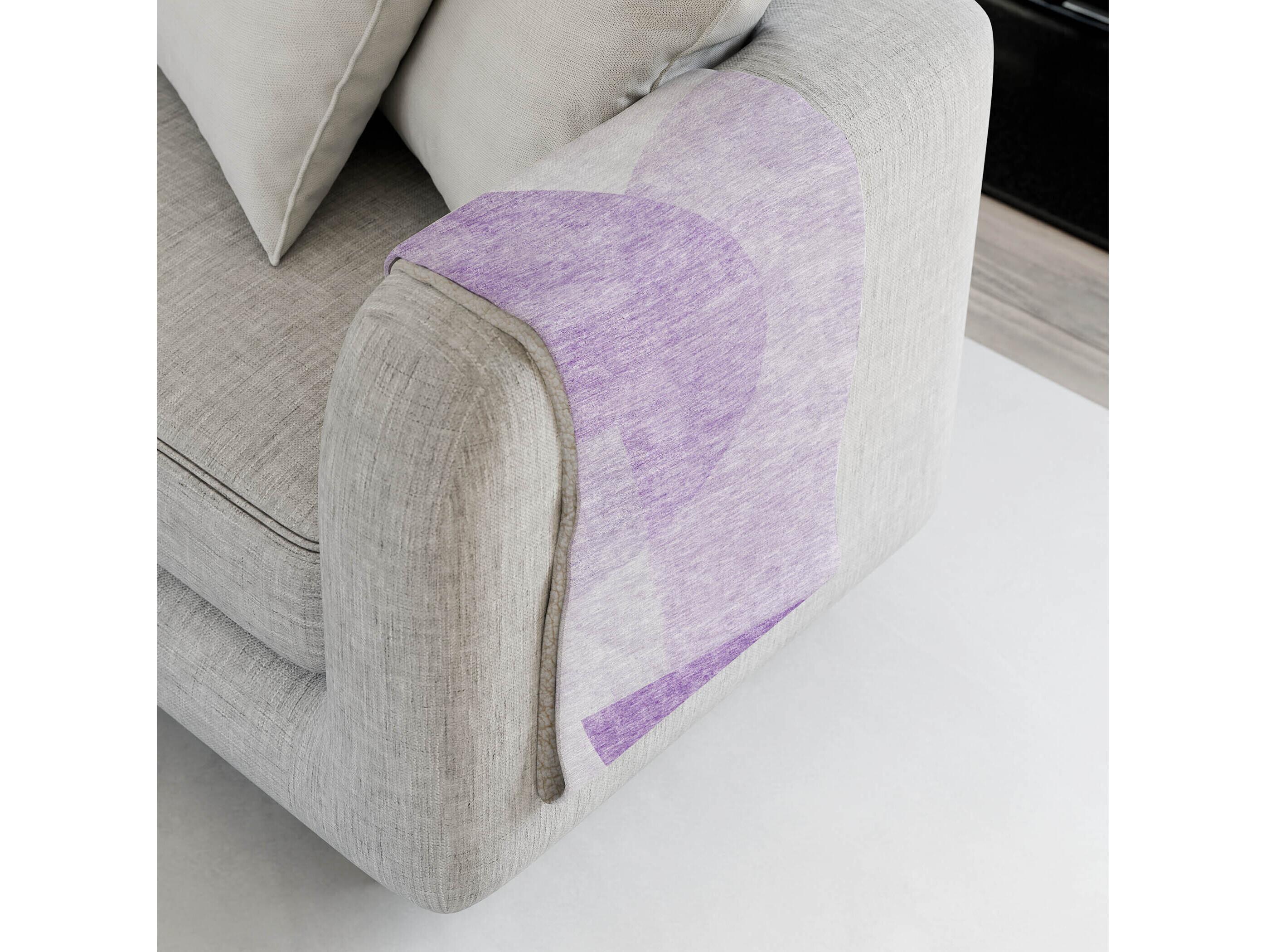 Dalyn Sherpa Purple Polyester Throw